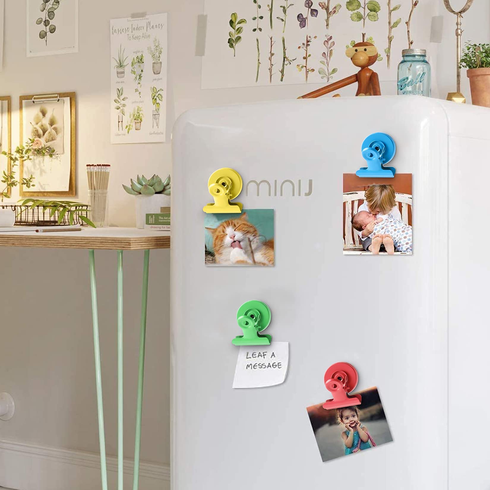 12 Pack Colorful Strong Magnetic Clips, Fridge Magnets Refrigerator Magnets, Clips Magnets For Whiteboard, Locker, Kitchen, Offi