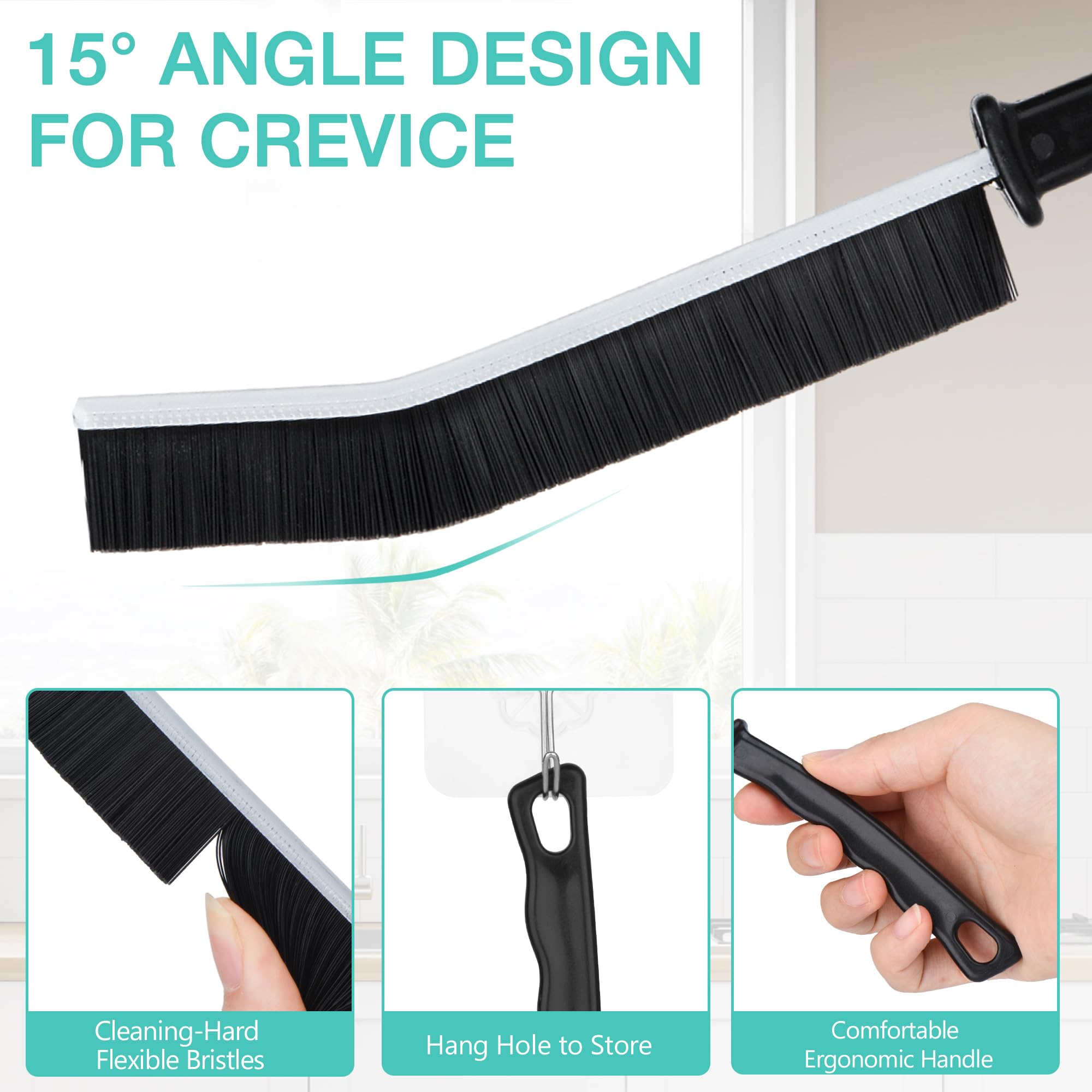 Crevice Cleaning Brush,12 Pcs Cleaning Supplies Cleaning Brush Tools,Hard Bristle Cleaning Brushes For Household Use Bathroom Ti