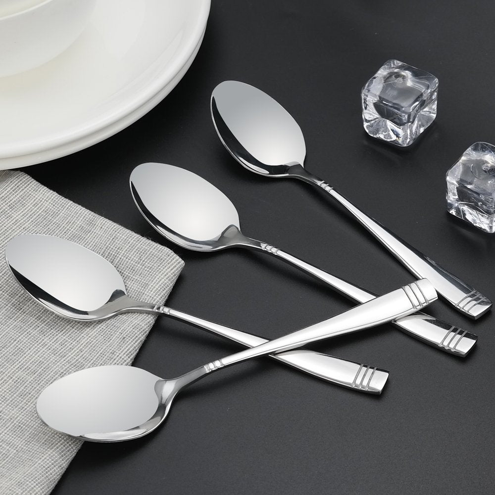 Obstnny Stainless Steel Dessert Spoon, 6.5-Inch, Set Of 12
