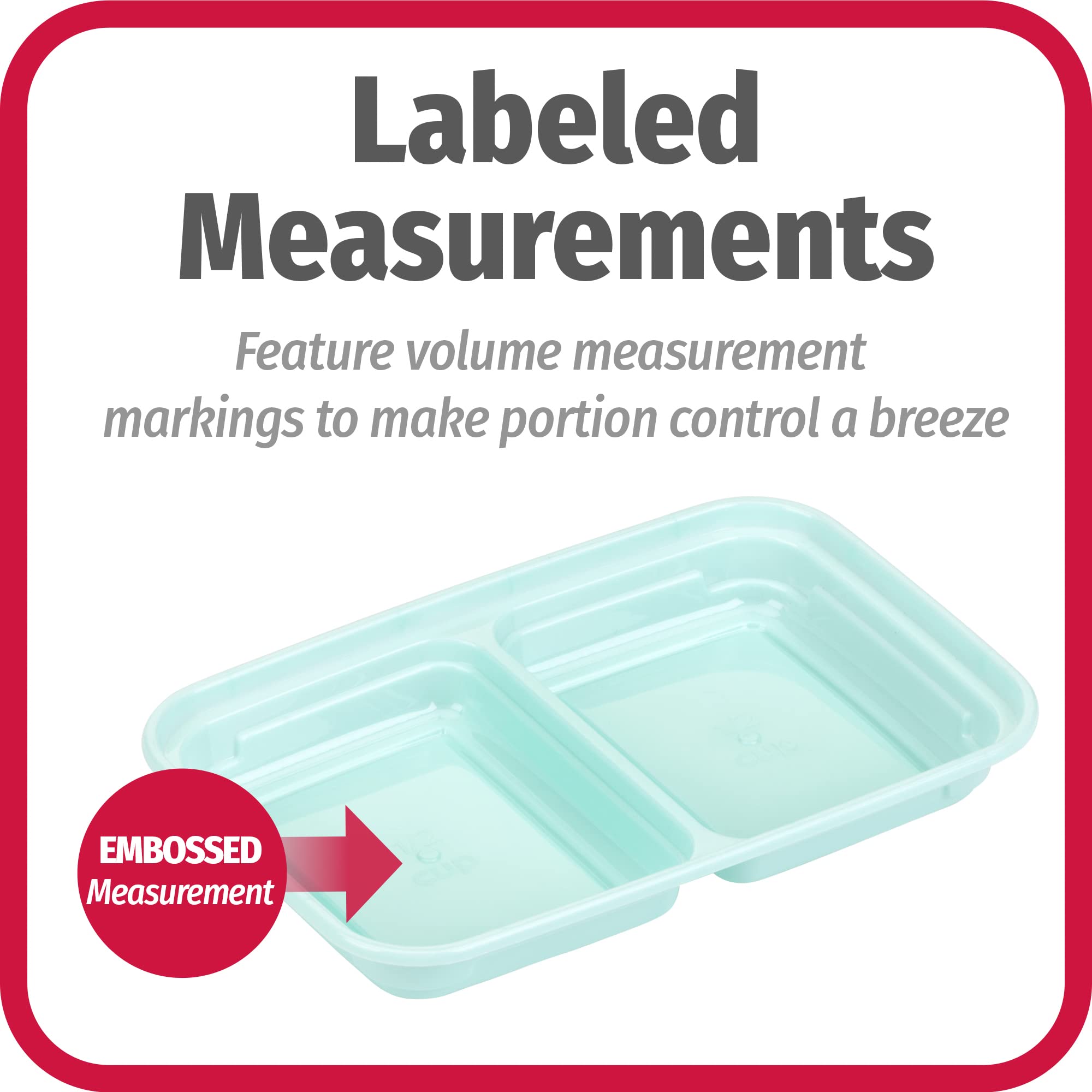 GoodCook Reusable Meal & Snack Prep Containers, BPA-Free Plastic, 30 Sets, Assorted Colors, Model 10830