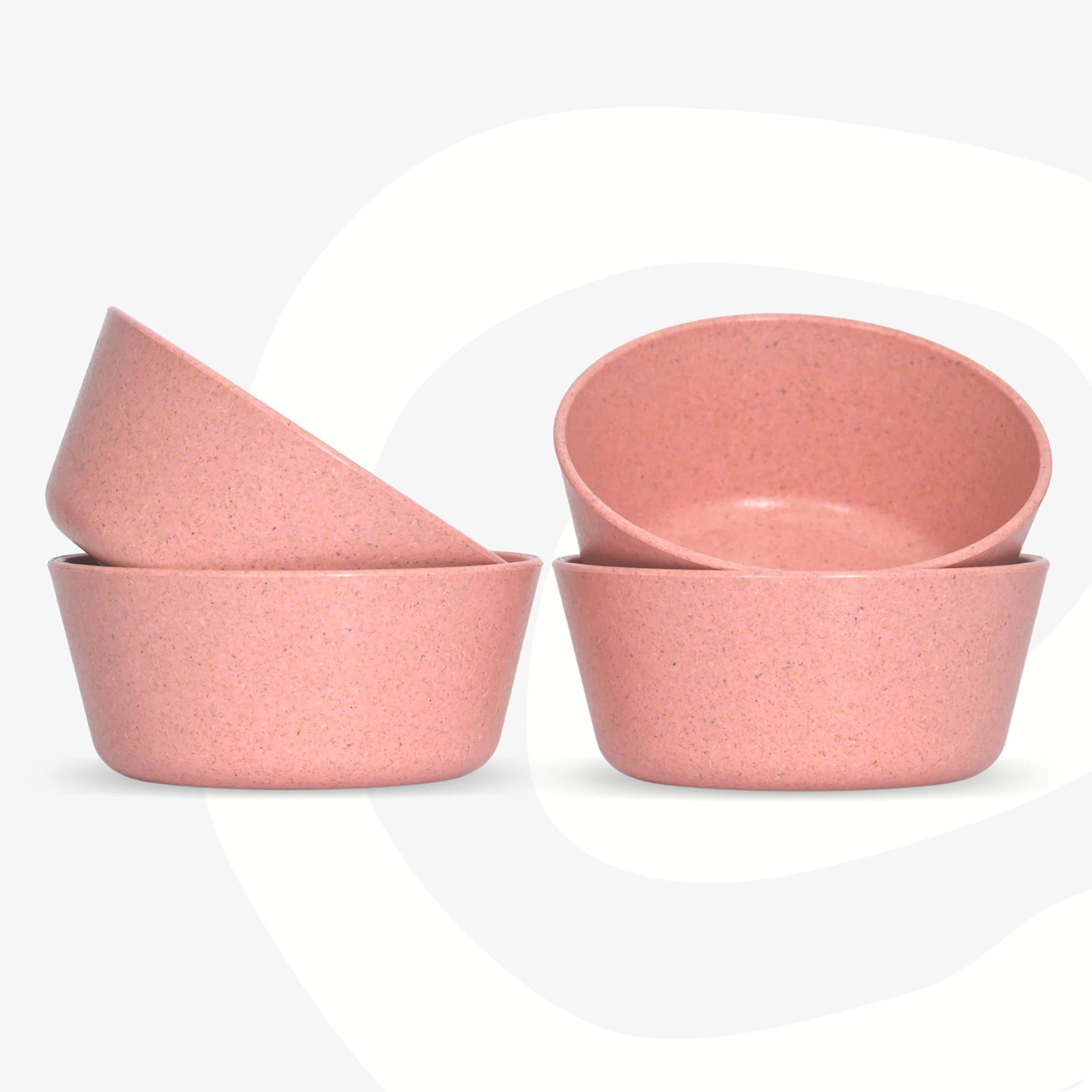 Eha Set Of 4 Earth-Friendly Small Curry Bowls For Kitchen |175 Ml|Made With Bamboo Fibers & Rice Husk|Microwave Safe Bowl (Rehea