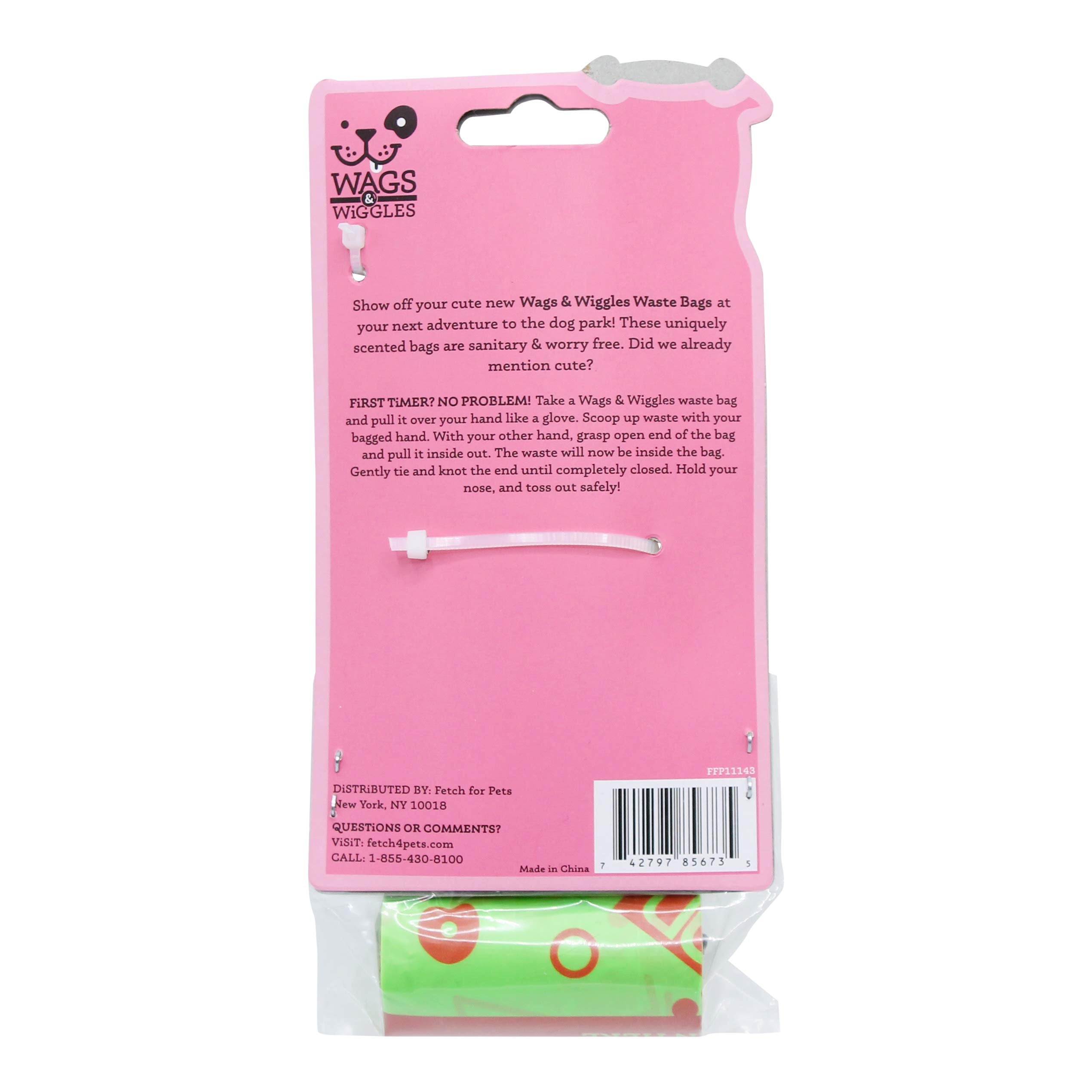 Wags  Wiggles Waste Bag Dispenser With 30 Dog Poop Bags  Pineapple Scented Doggie Bags  Adorable Dispenser  Dog Waste Bags, Grea