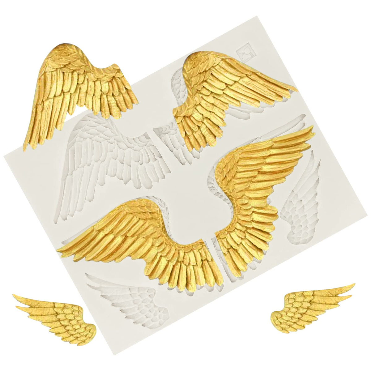 Wing Fondant Mold For Cake Decorating, Large Winged Chocolate Silicone Molds For Sugar Craft, Candy, Cookies, Marzipan, Epoxy Re