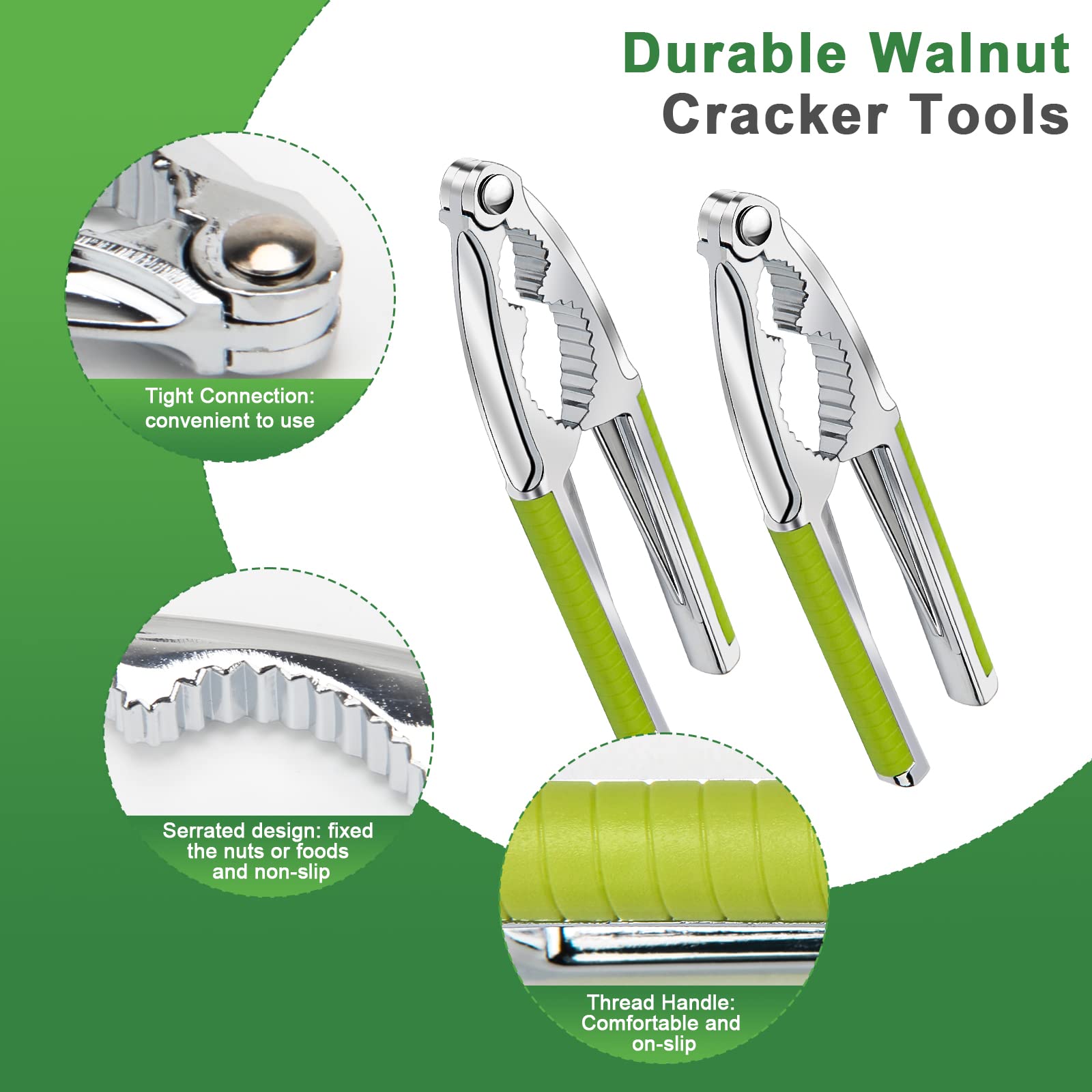 4 Pcs Walnut Cracker Tools, Windspeed Nut Crackers Three Opening Clips Nut Shell Openers Tools For Seafood Cracker, Lobster Crab