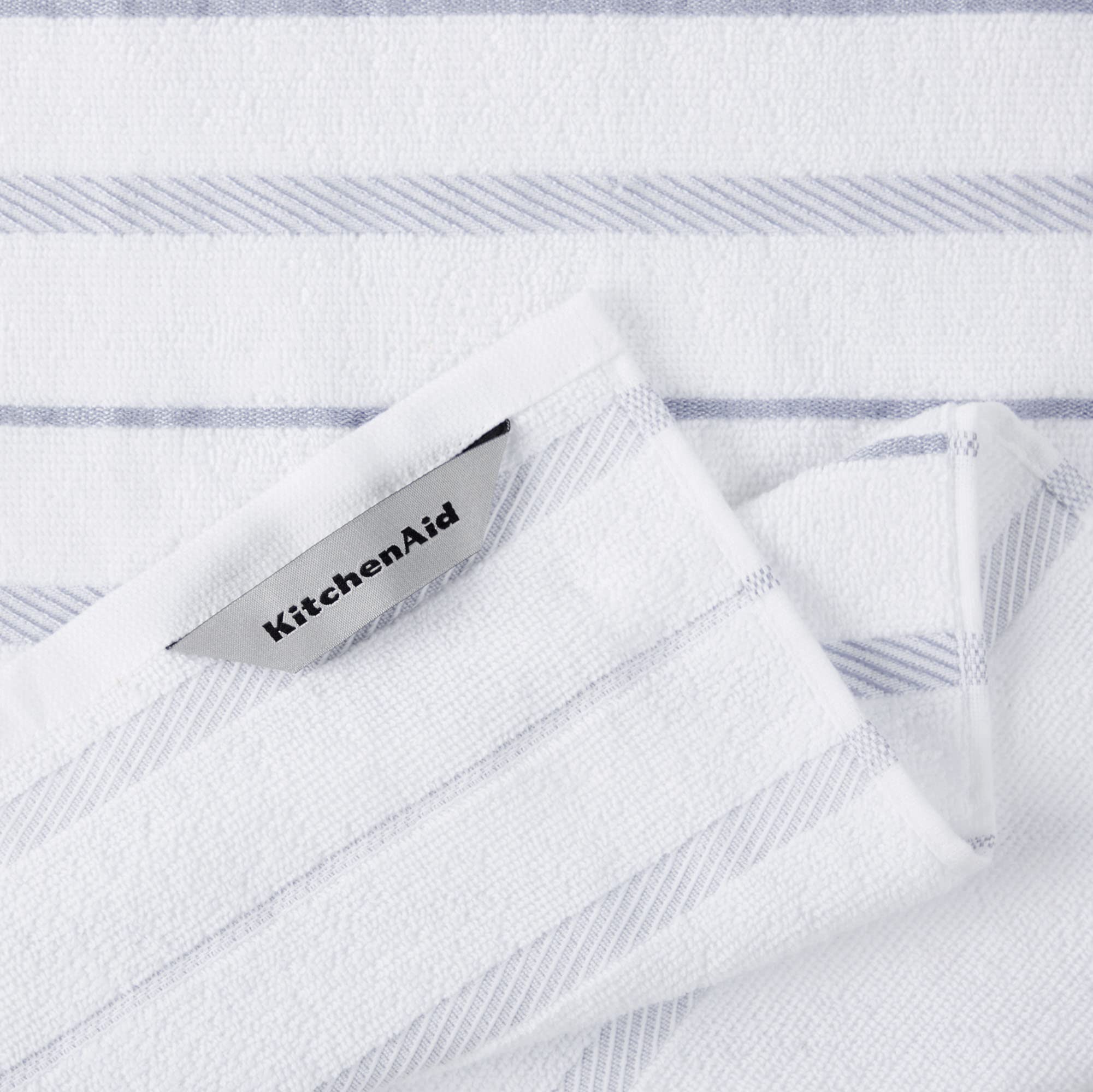 Kitchenaid Albany Kitchen Towel 4-Pack Set, Lavender Cream/White, 16''X26''