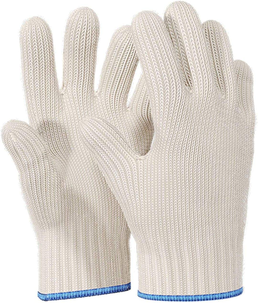 Heat Resistant Gloves Oven Gloves Heat Resistant With Fingers Oven Mitts Kitchen Pot Holders Cotton Gloves Kitchen Gloves Double