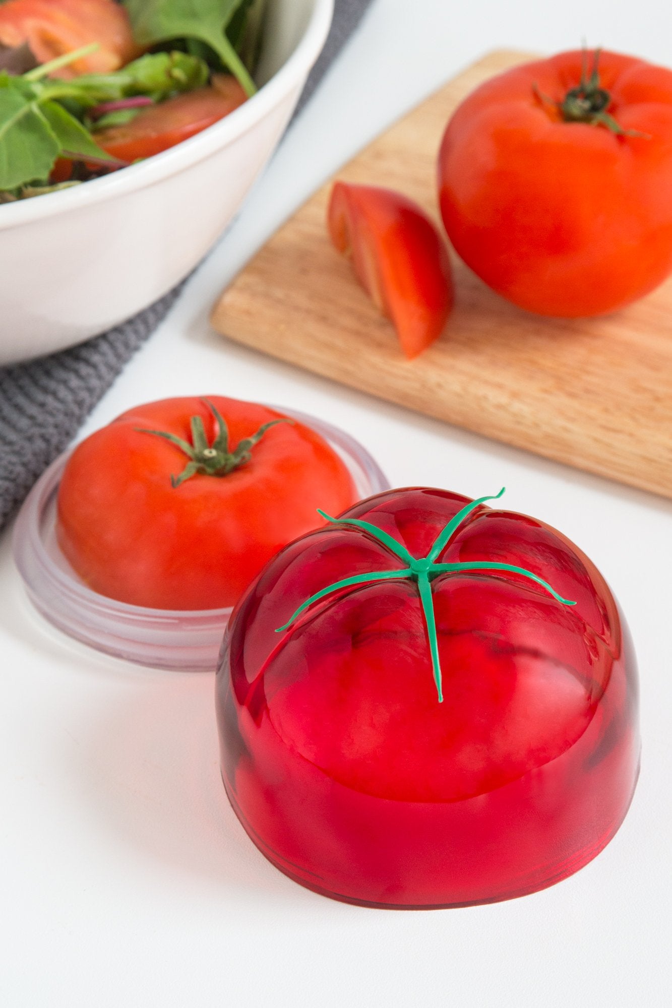 Tulz Tomato Save-A-Half, 4 X 4 X 3 Inches, Red