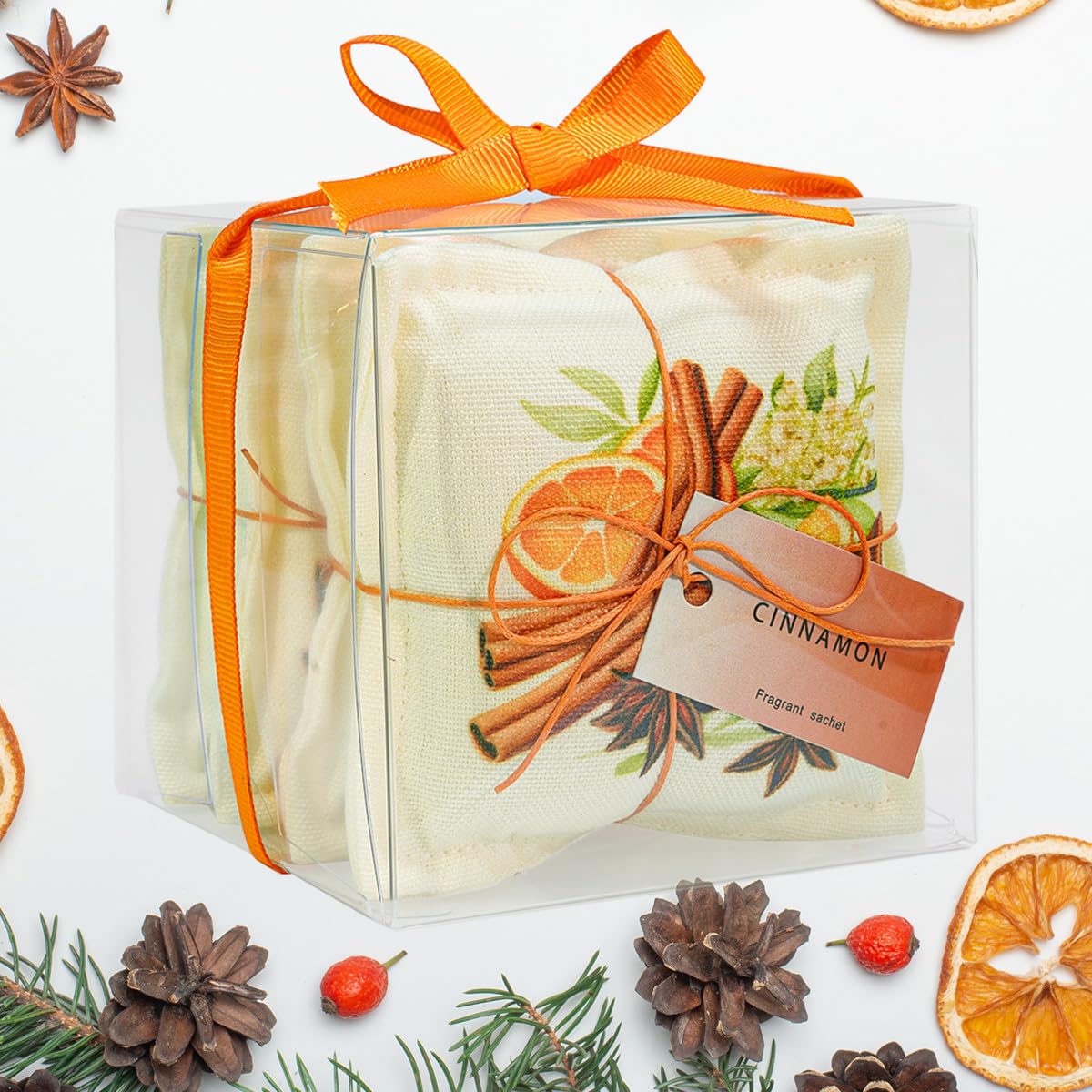 AUCUDA Easter Cinnamon Scented Sachet Bags for Drawers and Closets Decorations, Potpourri Packets for Women Clothes Storage, Spr