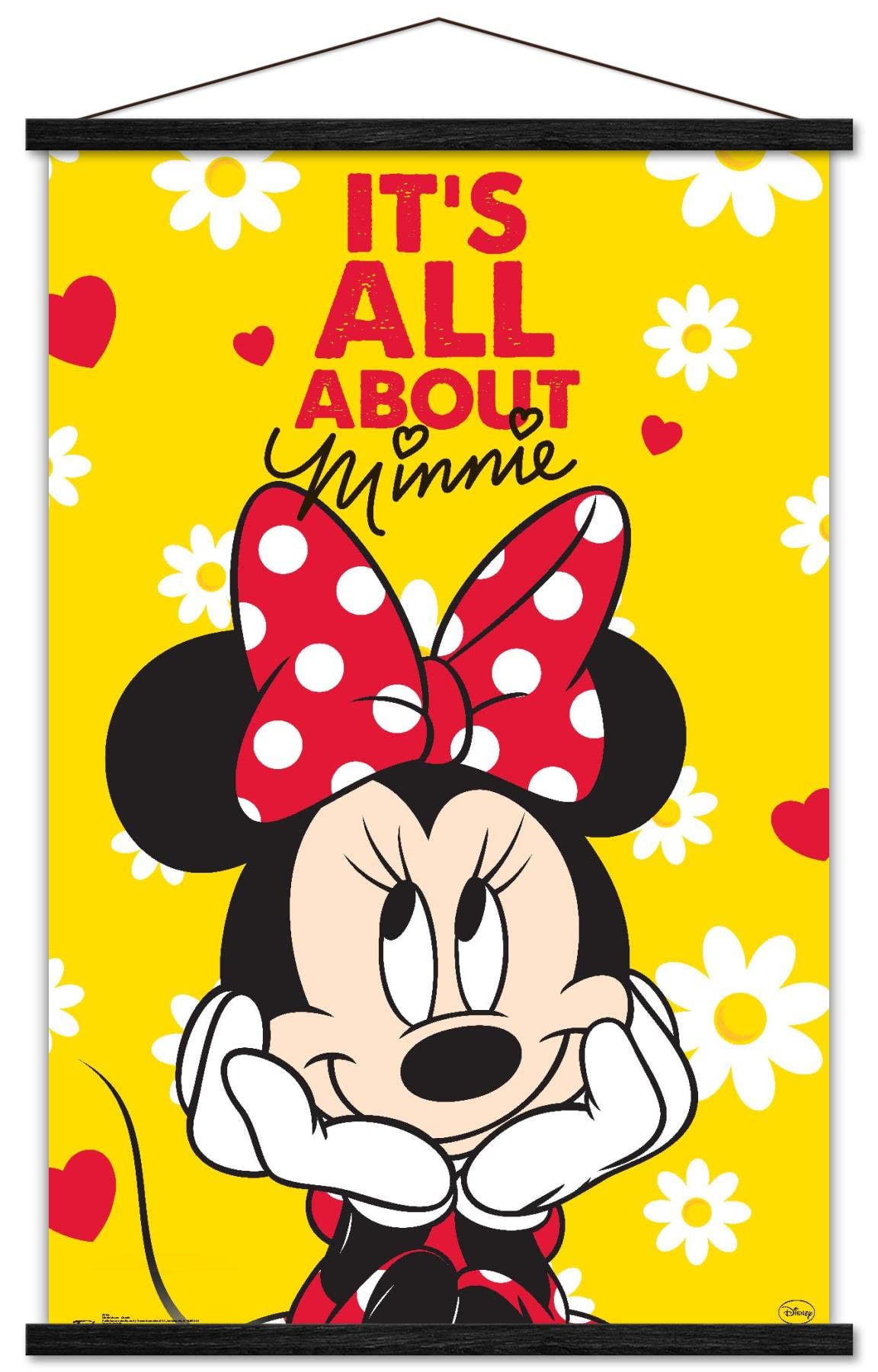 Trends International Disney Minnie Mouse - Classic Wall Poster, 22.375'' X 34'', Premium Print And Black Hanger Bundle