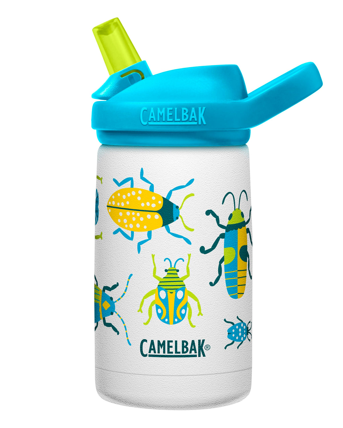 Camelbak Eddy+ Kids Water Bottle With Straw, Insulated Stainless Steel - Leak-Proof When Closed, 12Oz, Bugs!