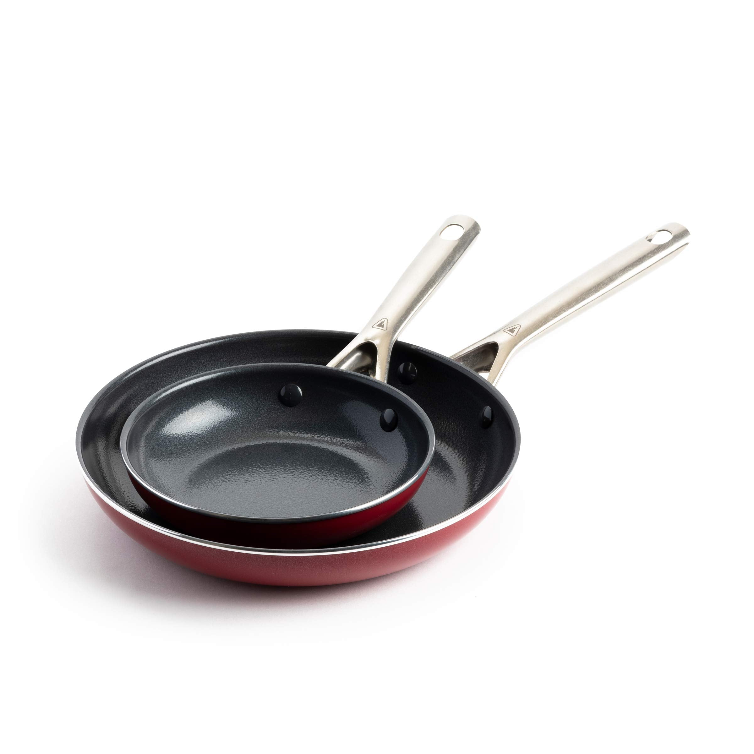 Red Volcano 2 Piece Frying Pan Set, 7 & 10