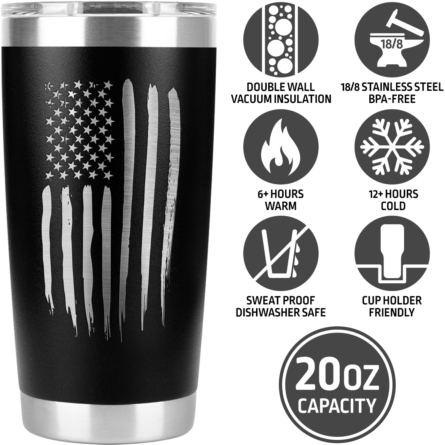 Prpinkrain Retirement Gifts For Men 2024 - The Legend Has Retired - American Flag Tumbler, Gag Gifts For Men, Him, Husband, Cowo