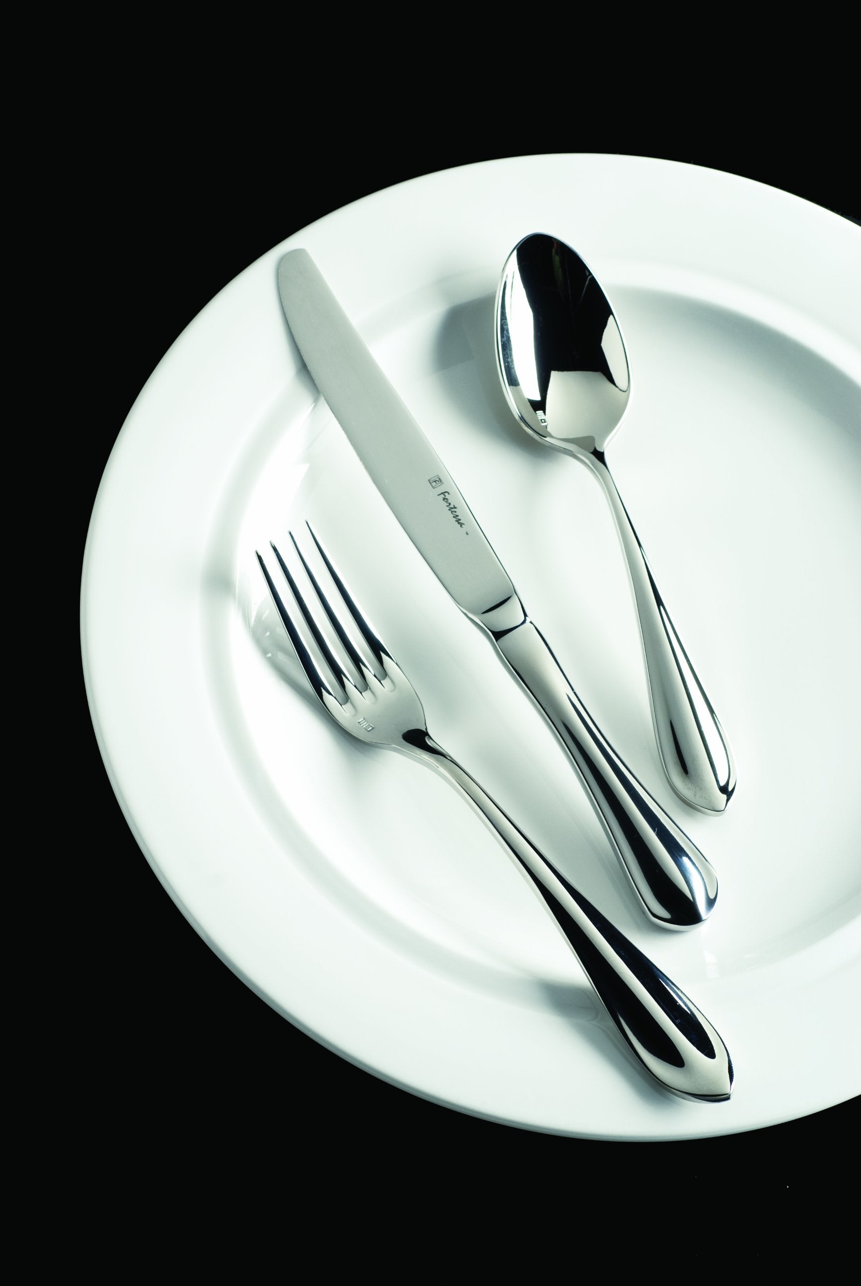 Fortessa Forge 18/10 Stainless Steel Flatware Set, 20-Piece Service for 4, Polished Finish