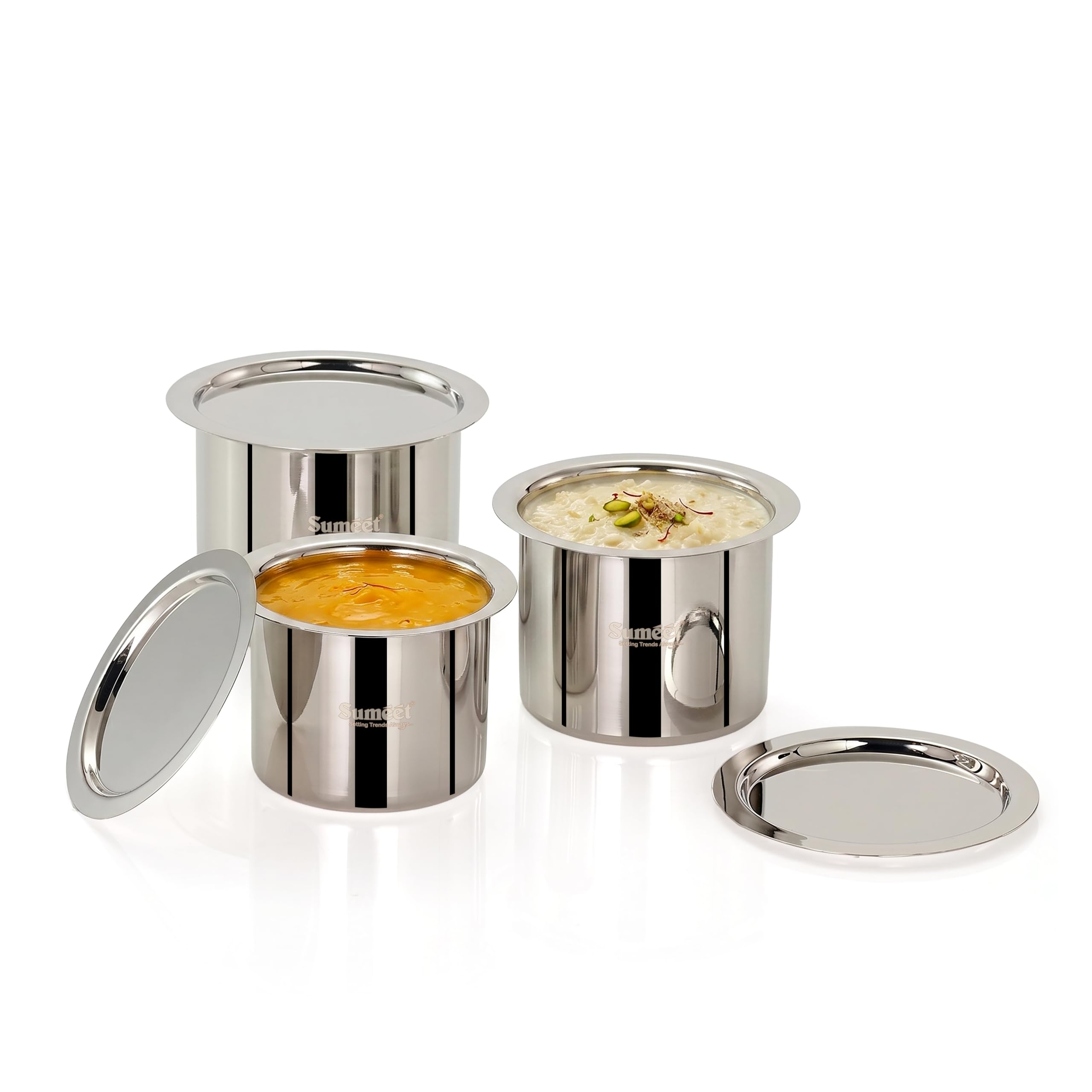 Sumeet Isi Certified Stainless Steel Ganj Milk Boiler Tope Set  Silver