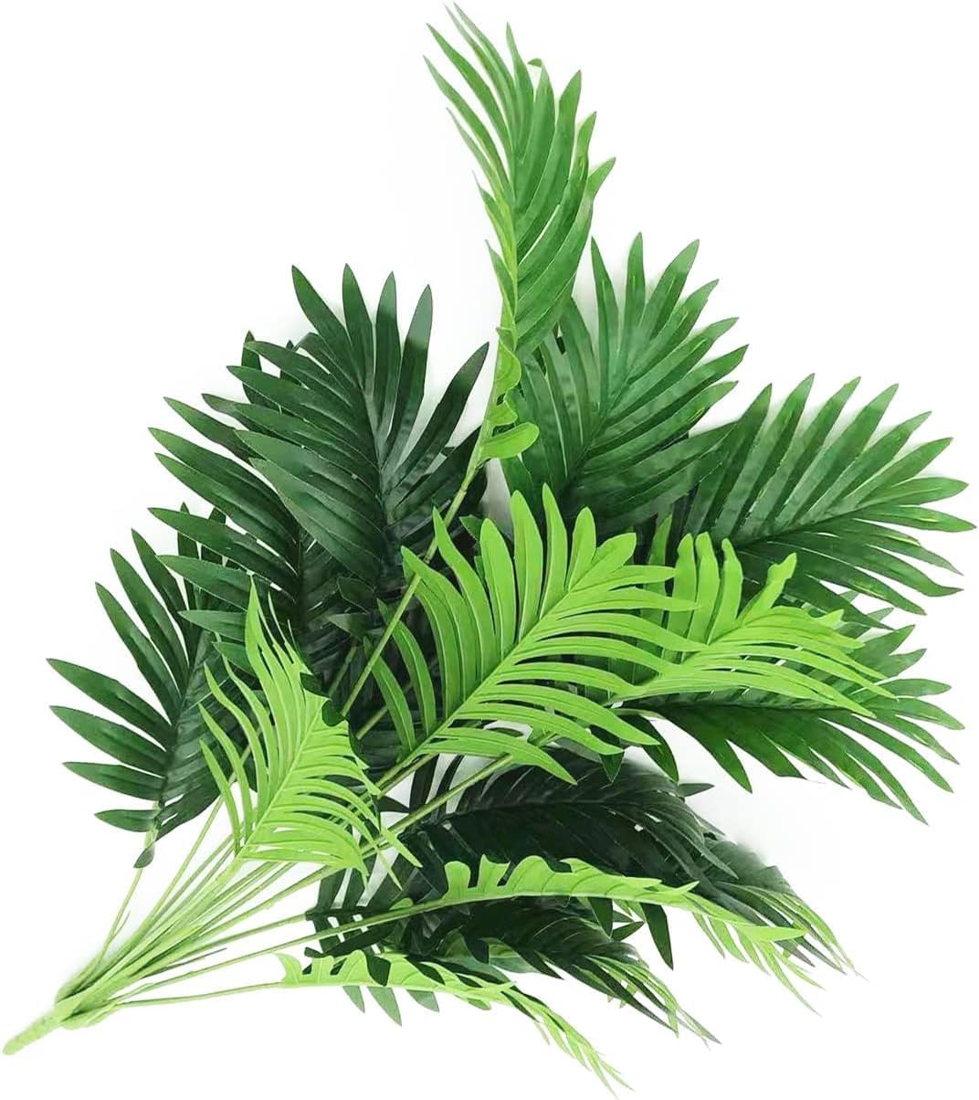 Bk Mart Polyester Natural Looking 18 Leaves Areca Palm | Ornamental Plant For Interior | Indoor Tropical Plant For Home/Shop/Off