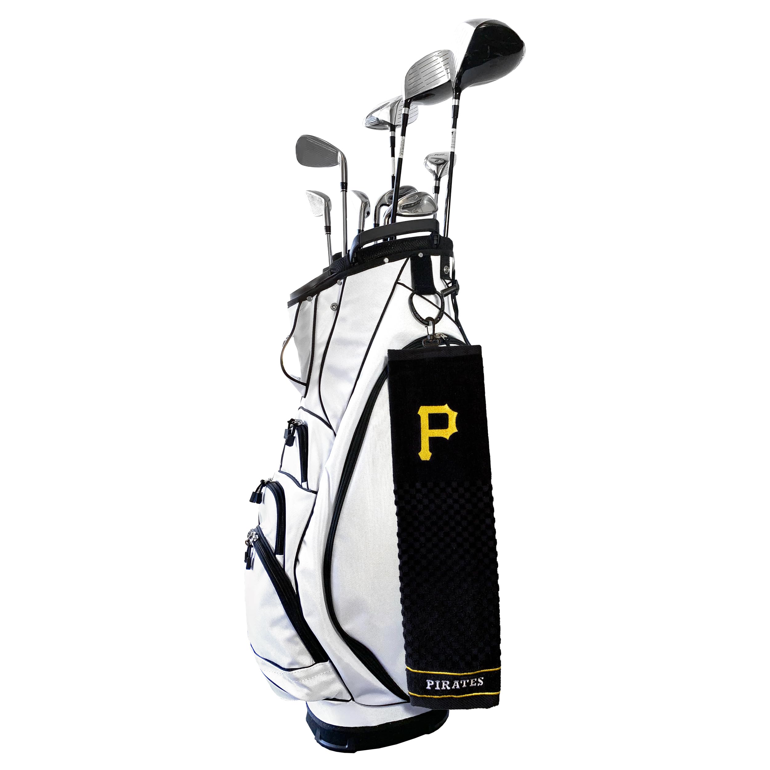 Team Golf Mlb Pittsburgh Pirates Embroidered Golf Towel Embroidered Golf Towel, Checkered Scrubber Design, Embroidered Logo