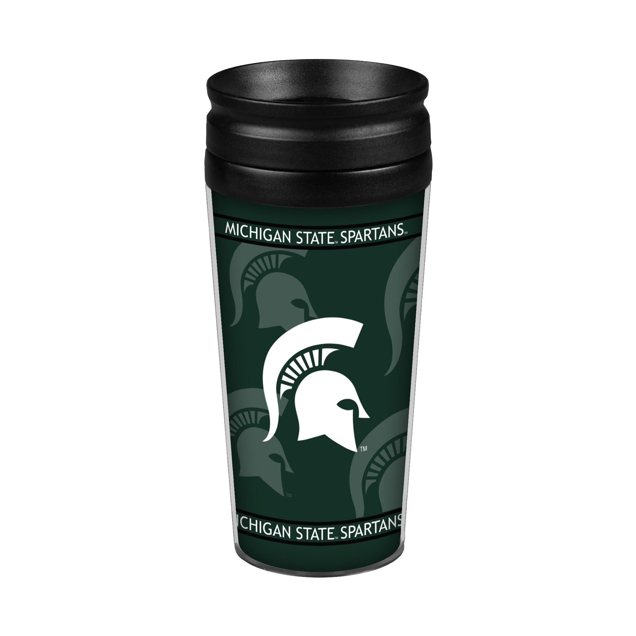 Ncaa Michigan State Spartans Full Wrap Travel Tumbler, 14-Ounce, Green