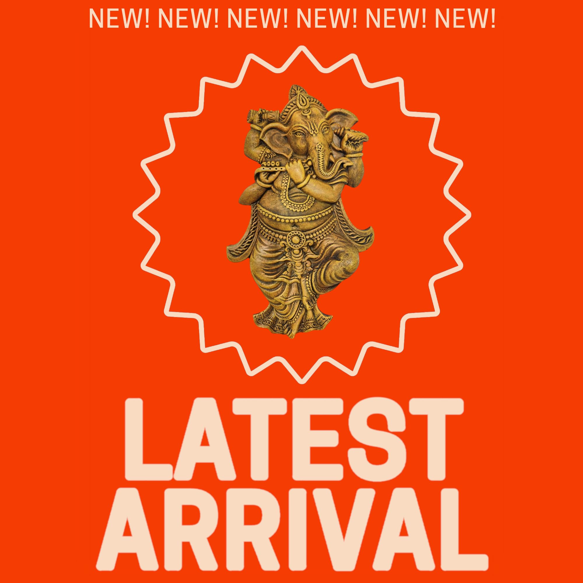 Haus Fabula Terracotta Clay Lord Ganesha Idol Wall Hanging Eco-Friendly Handmade For Home Decoration/Diwali Festival/Religious G