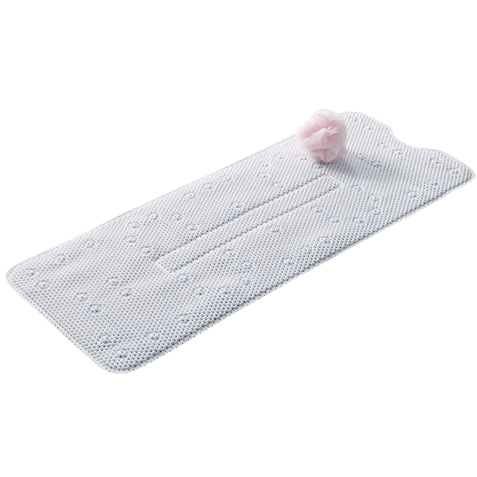 Yanzifly Bathtub Mat Non Slip Foam Soft Bath Mat For Tub 16X40 Extra Long, Bath Tub Mat Non Slip Shower Mats With Suction Cup Dr