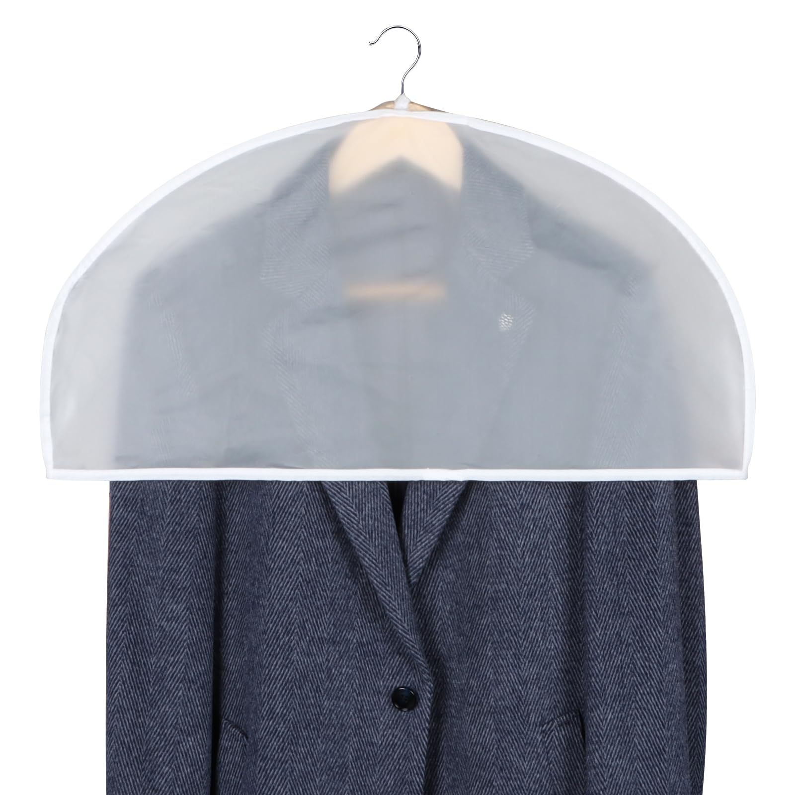 Zilink Shoulder Covers For Clothes Hanger Covers Breathable Garment Covers For Hanging Dress Shoulder Cover With 2'' Gusset For