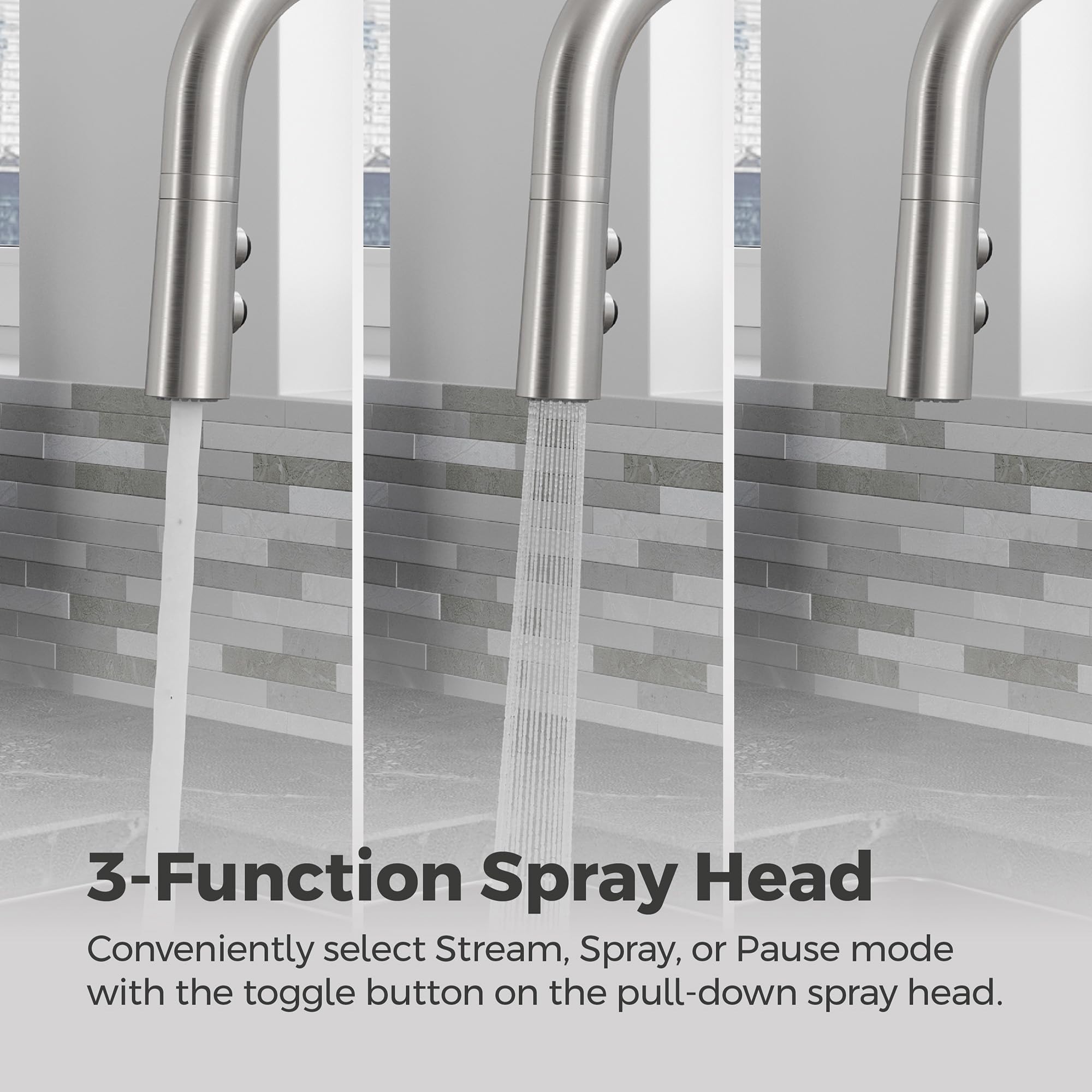 Pfister Zanna Kitchen Faucet With Pull Down Sprayer And Soap Dispenser, Single Handle, High Arc, Spot Defense Stainless Steel Fi