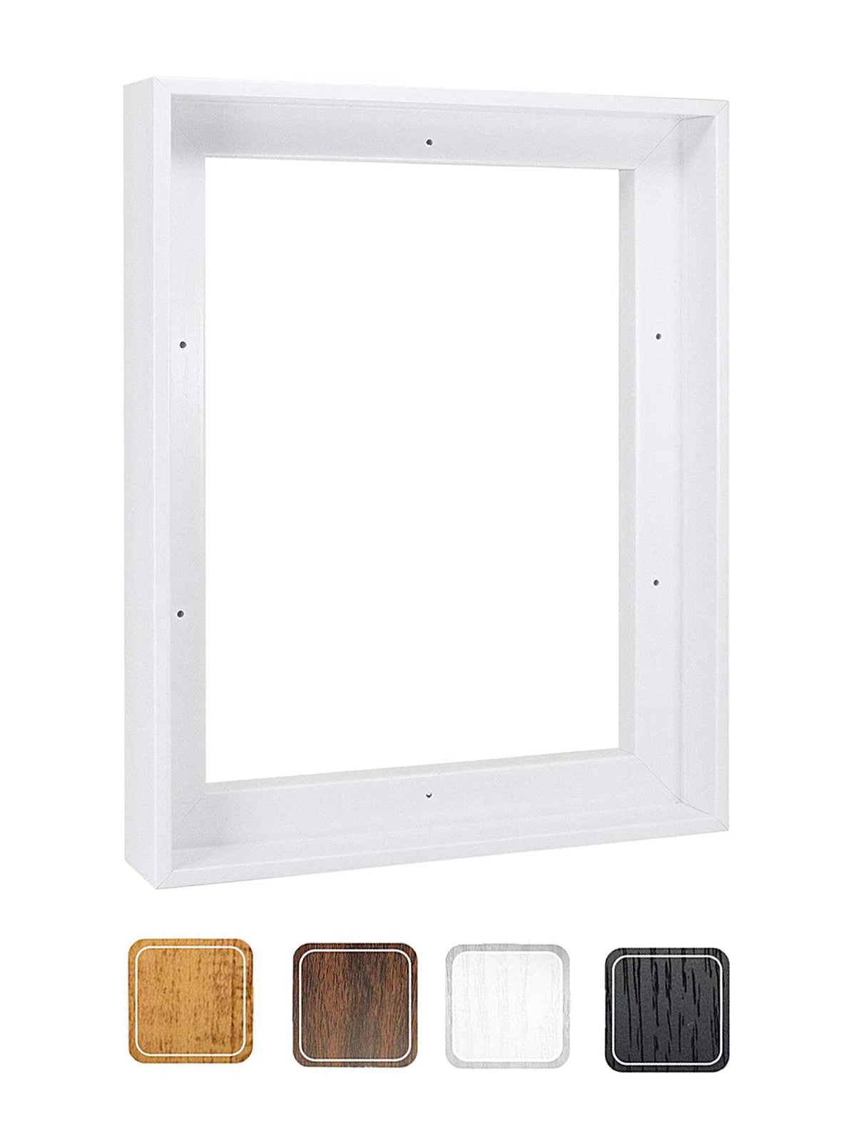 Canvas Floating Frame, Picture Wall Art Painting Frame For Finished Canvas Painting 1-1/4 Deep Picture Art Wall Decor. (White, 2