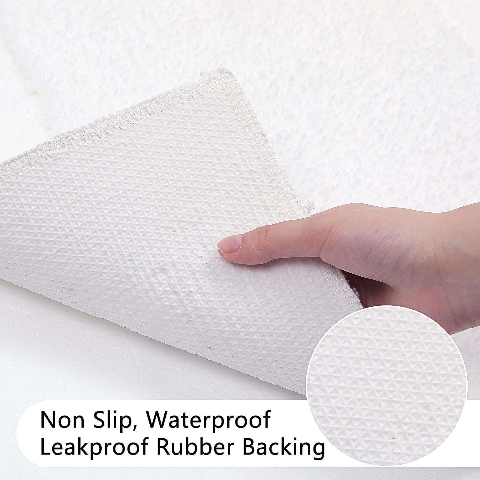 Shacos Super Soft Bathroom Runner Rug Set Of 2 Pieces 20X47 + 20X32 Inch Bath Mat Non Slip Plush Bath Rug Absorbent Bathroom Car