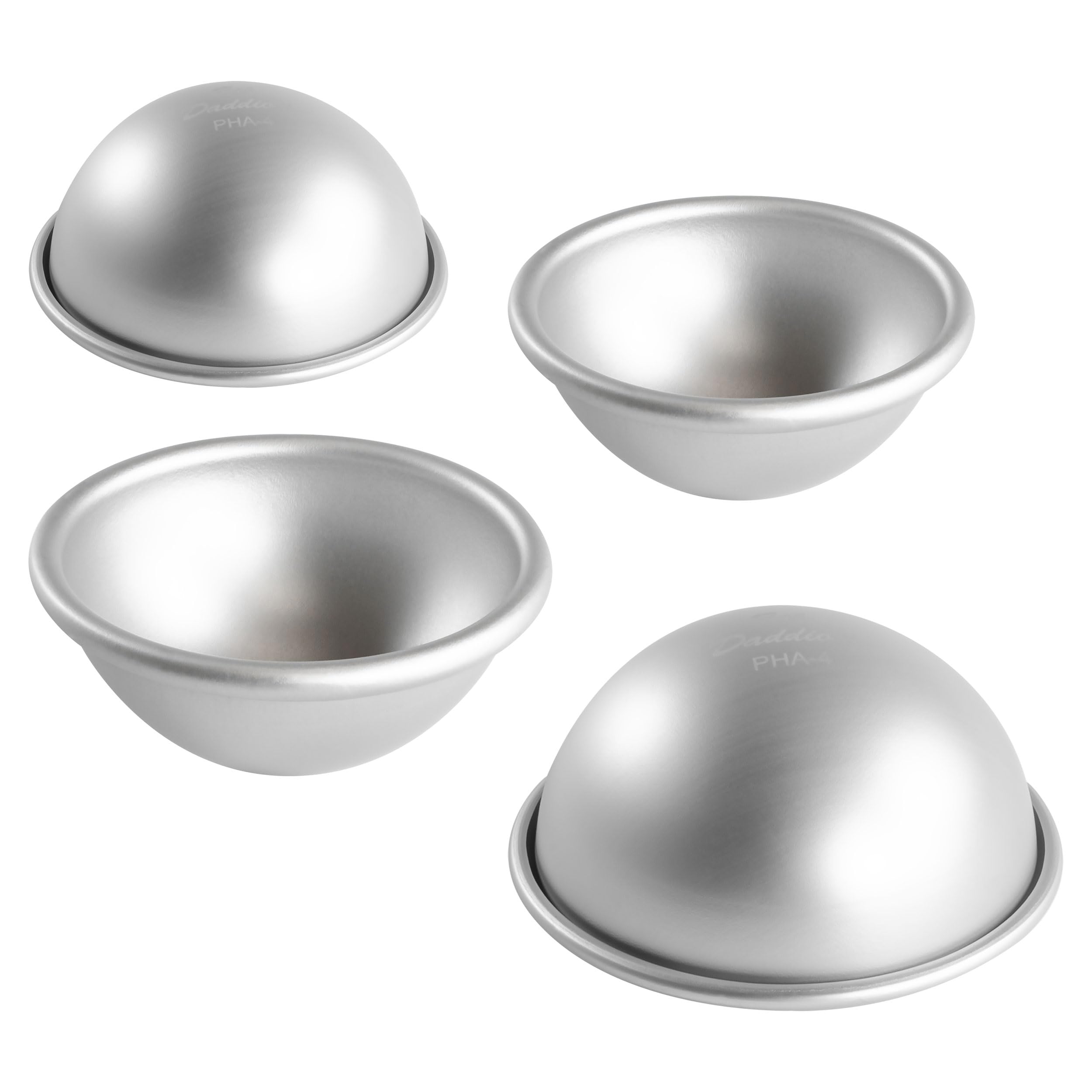 Fat Daddios Pha-4Pk Anodized Aluminum Hemisphere Pan, 4 X 2 Inch, Set Of 4