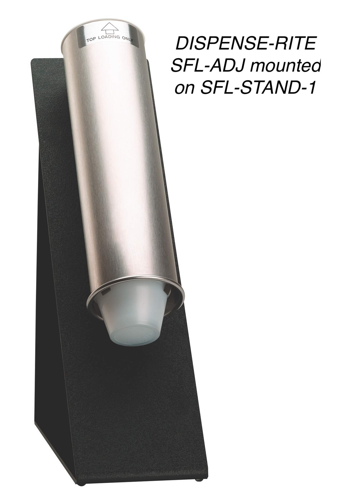 Dispense-Rite SFL-ADJ Surface-Mount Portion Cup Dispenser  Gravity-Feed 2 oz. to 6 oz. Plastic