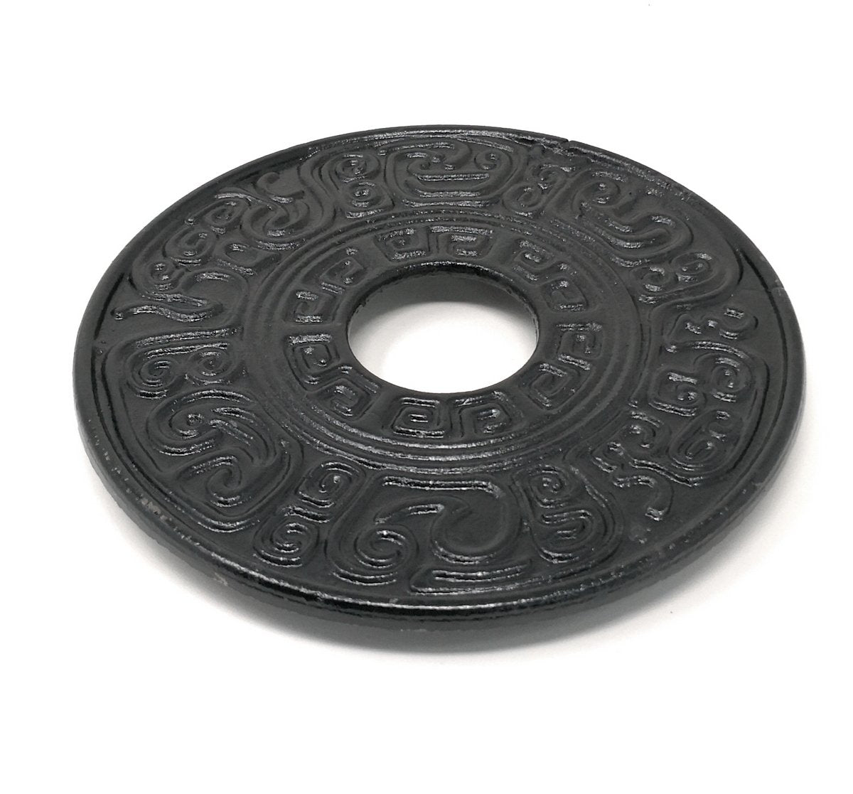 Thy Collectibles Black Cast Iron Trivet Teapot Tetsubin Stand, Unique Oriental Pattern