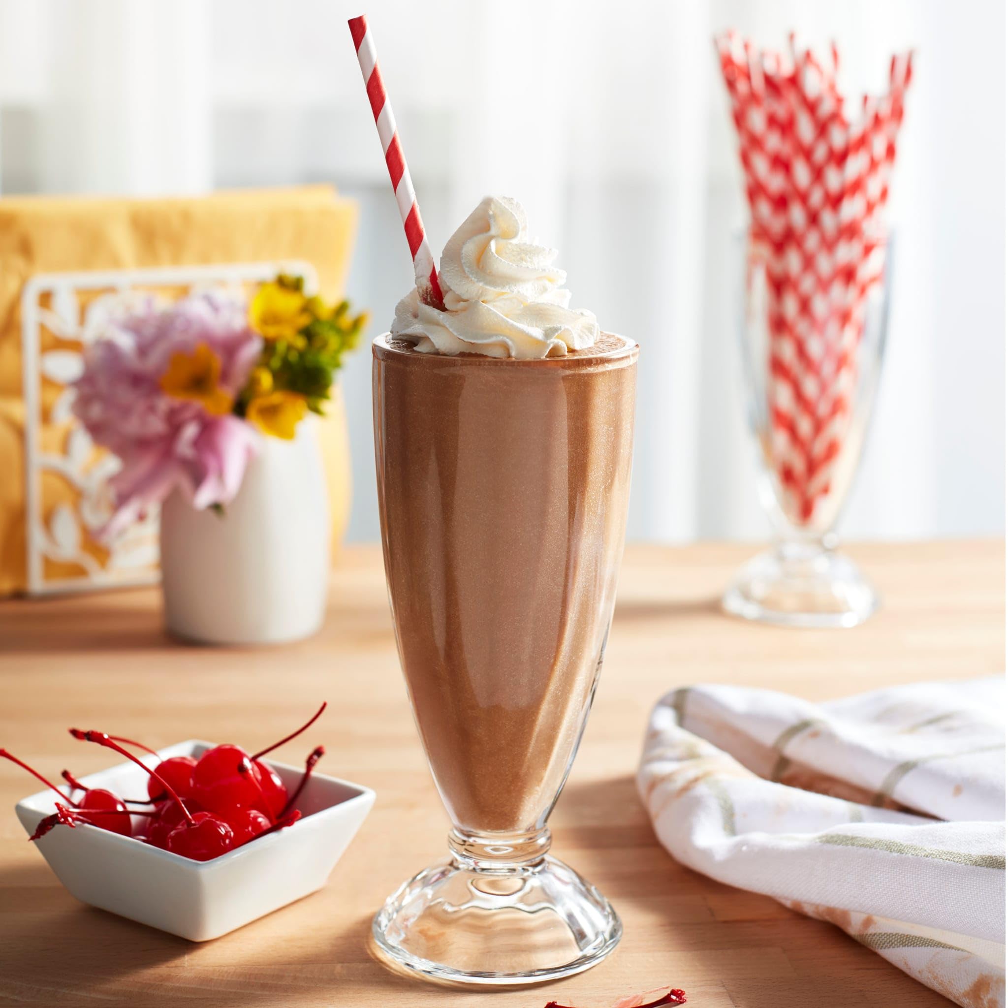 Libbey Fountain Shoppe Milkshake Glasses, 12-Ounce, Set Of 6