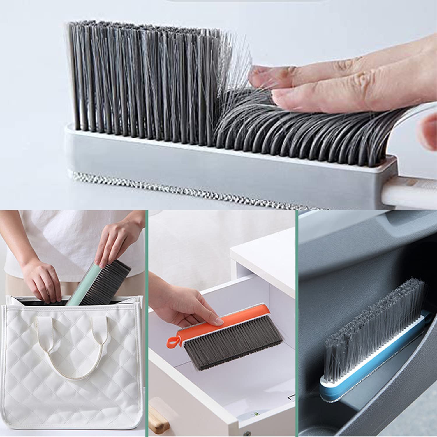 Bed Cleaning Brush Sofa Hair Removal Dust Brush Clothes Sticky Brush Double-Sided Bed Brush For Soft Clothes, Desks, Cars And So