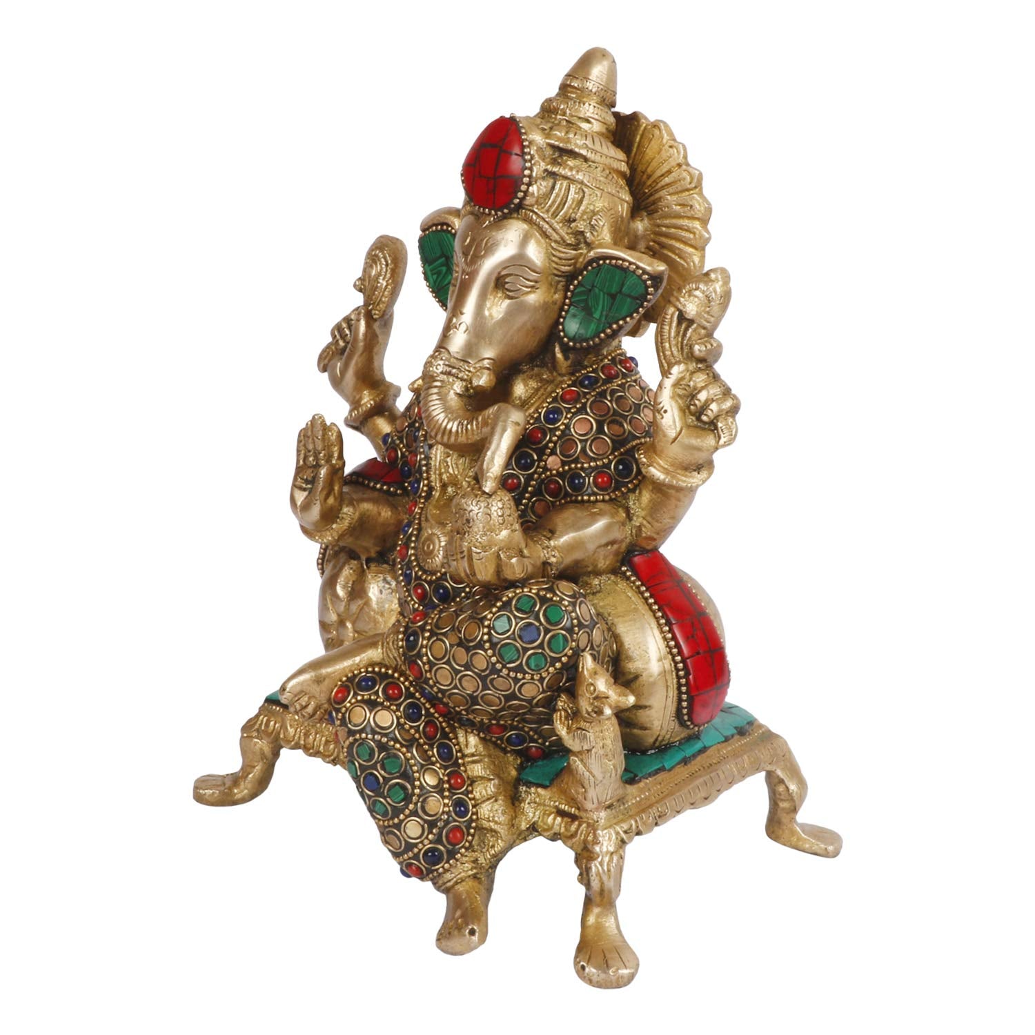 Artvarko Brass Lord Ganesha Bhagwan With Large Ears Mangalkari Ganesh Idol Ganpati Murti Statue Home Office Entrance Decor Pooja