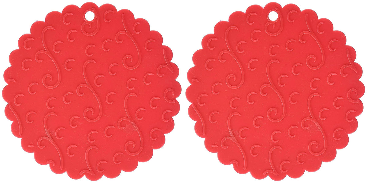 Norpro Grip Silicone Jar Opener Potholder Trivet Red Non Slip Grip 566 (2-Pack)