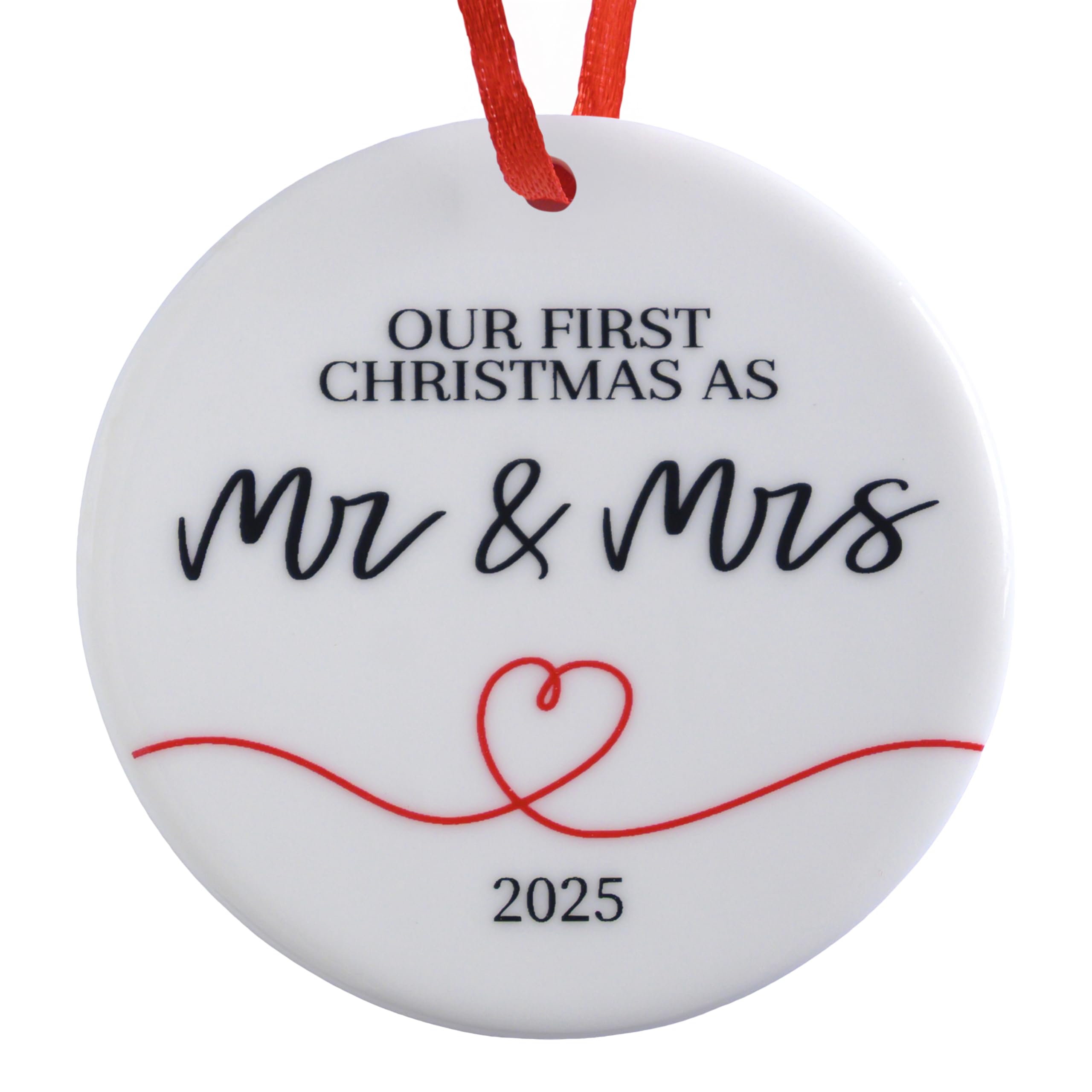 Our First Christmas as Mr and Mrs 2025 Ornament 3 Inch, Mr and Mrs Ornament, Mr and Mrs Christmas Ornament, 1st Christmas Tree D