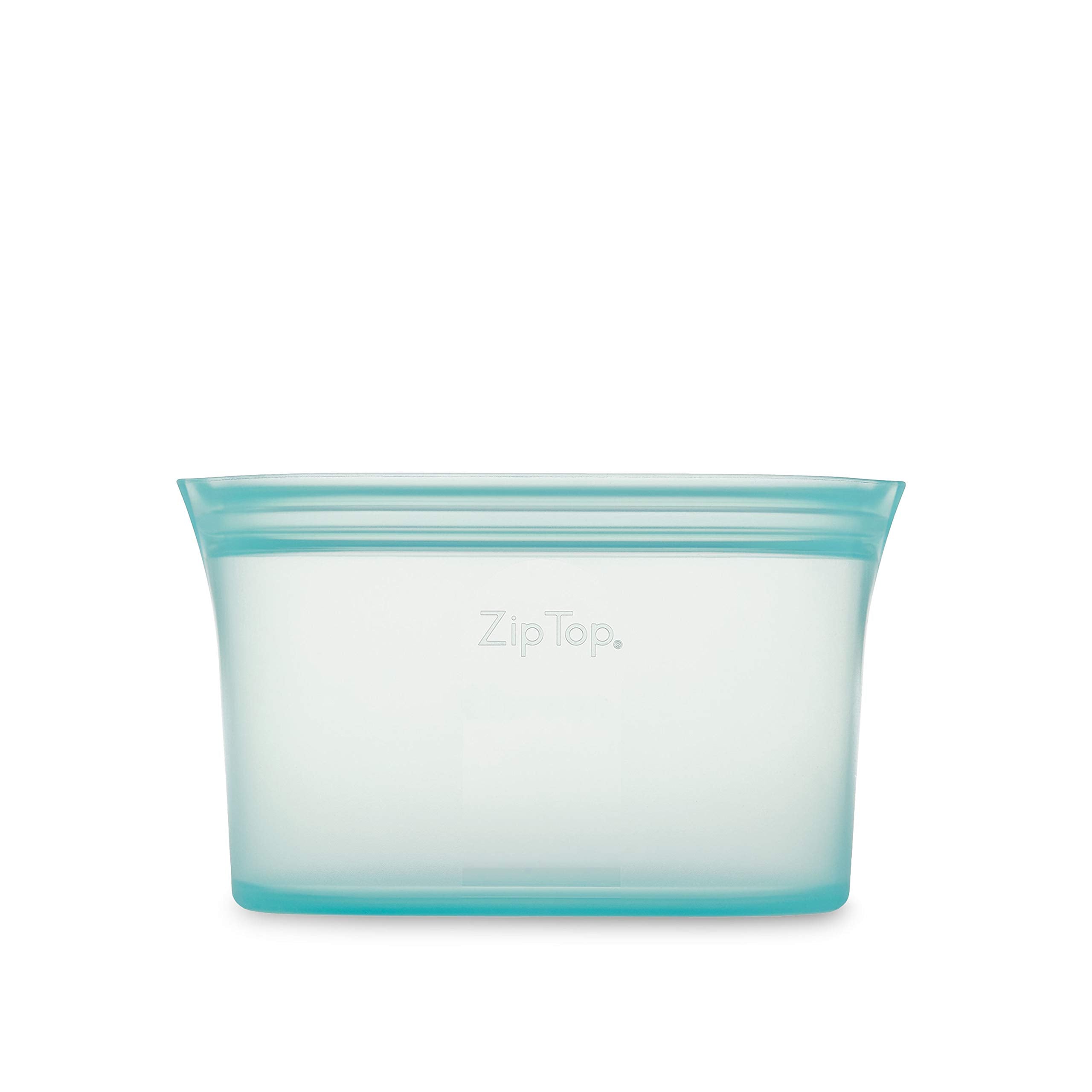 Zip Top Reusable Food Storage Bags | Small Dish [Teal] | Silicone Meal Prep Container | Microwave, Dishwasher And Freezer Safe |