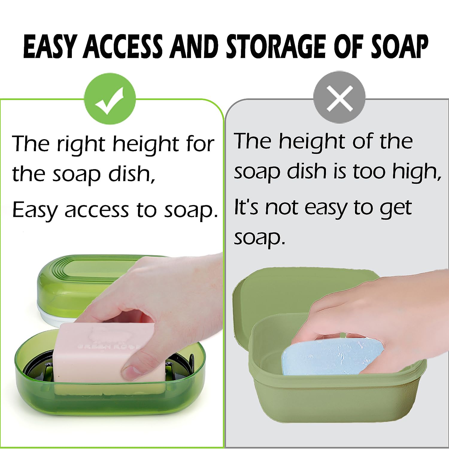 Aidimming Travel Soap Case, Bath Soap Holder, Soap Dish With Lid For Traveling, Soap Box For Handmade Soap, Portable Soap Contai