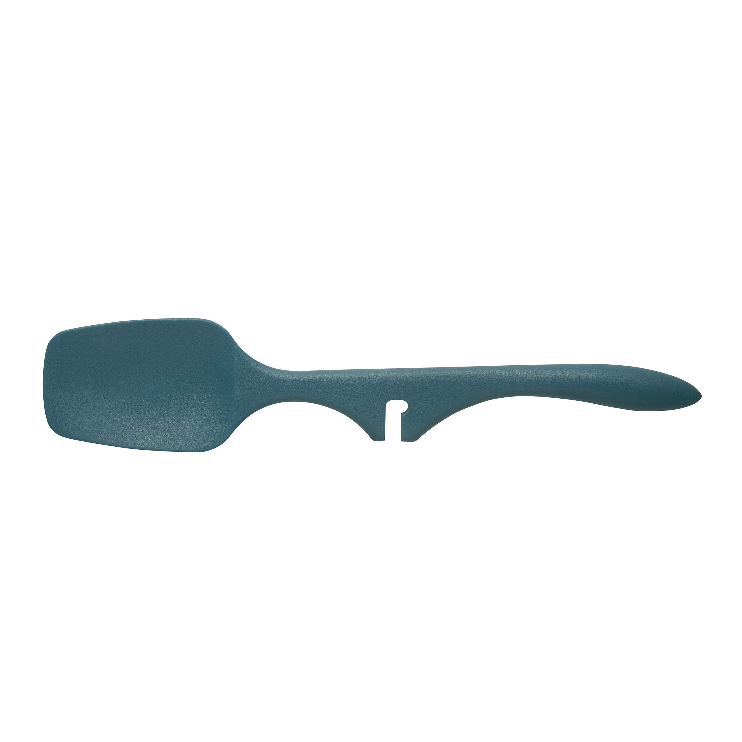 Rachael Ray Kitchen Tools And Gadgets Nonstick Utensils/Lazy Spoonula, Solid And Slotted Spoon, 3 Piece, Marine Blue