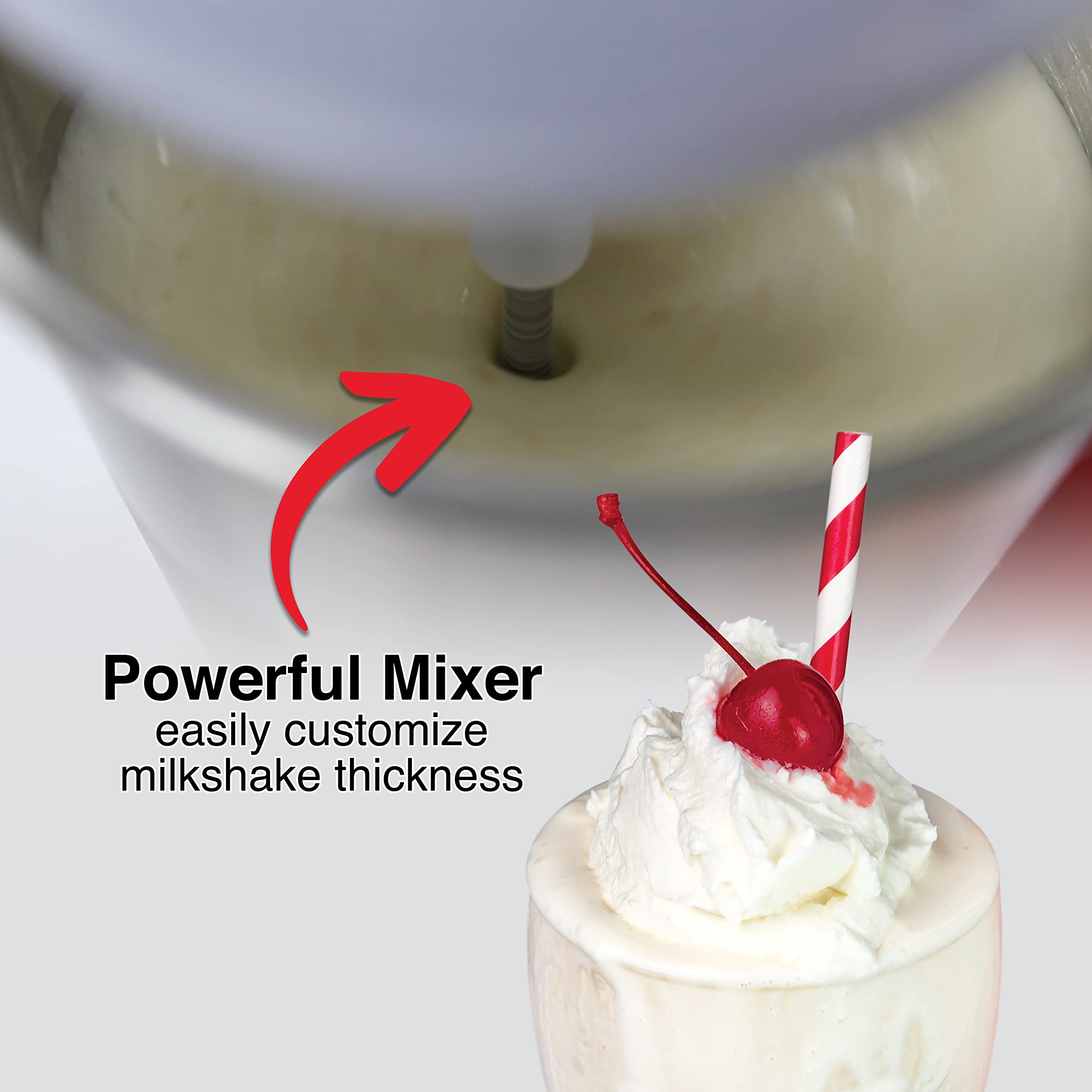 Nostalgia Two-Speed Electric Coca-Cola Limited Edition Milkshake Maker And Drink Mixer, Includes 16-Ounce Stainless Steel Mixing