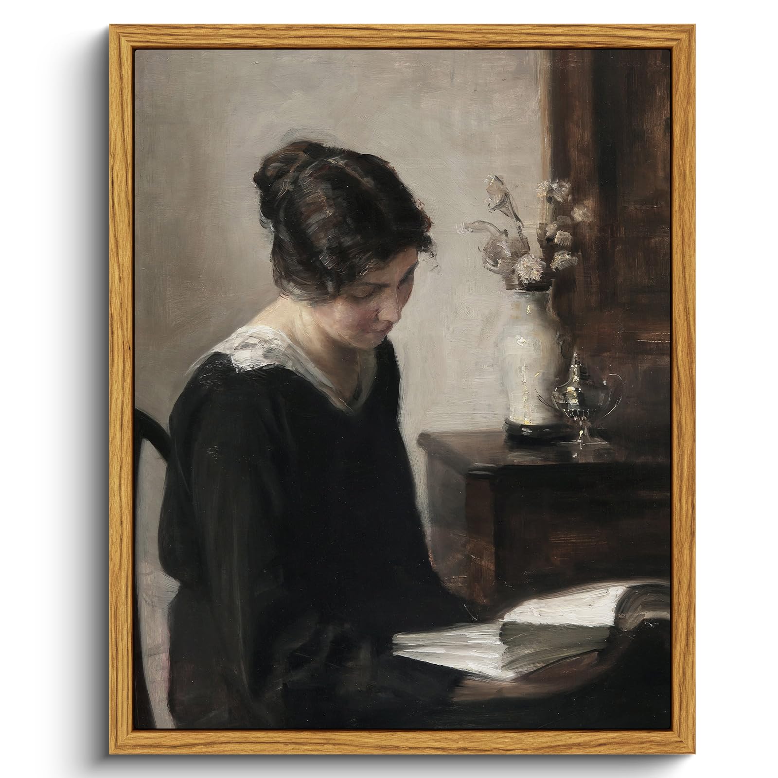 Viyyiea Canvas Wall Art Decor Framed Wall Art Vast Grassland Landscape Canvas Prints Wall Painting Vintage Wall Art For Living R