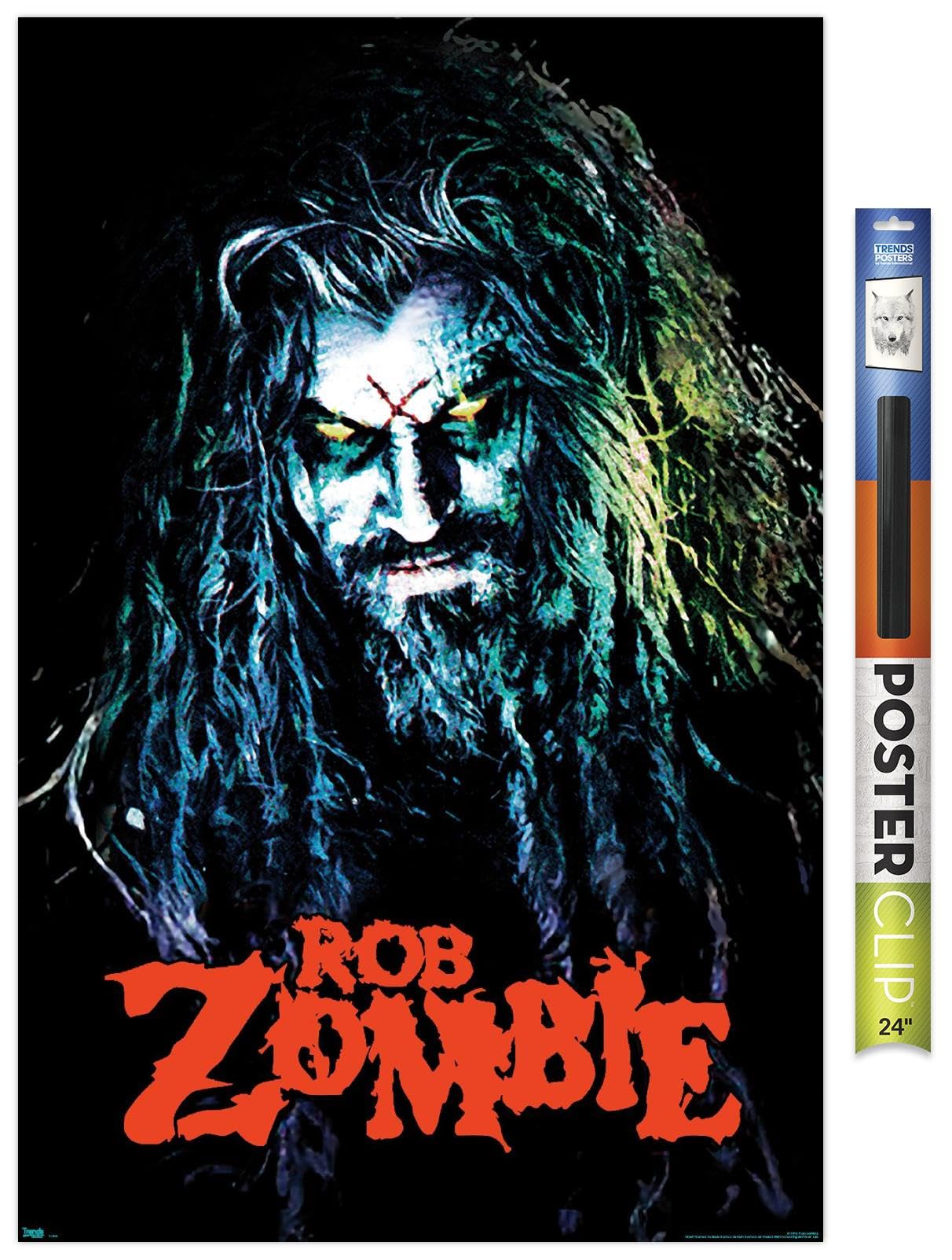 Trends International Rob Zombie - Hellbilly Wall Poster, 22.37'' X 34.00'', Poster & Clip Bundle