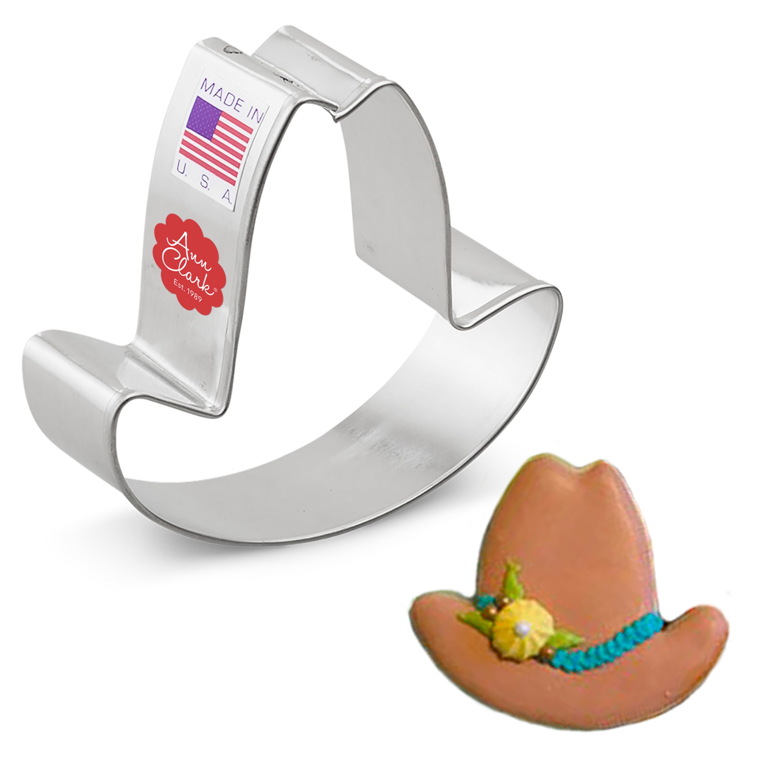 Cowboy Hat Cookie Cutter 2.75'' Made In Usa By Ann Clark