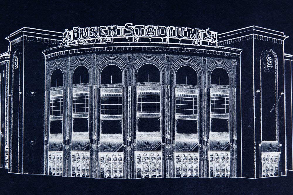 Busch Stadium Blueprint Print