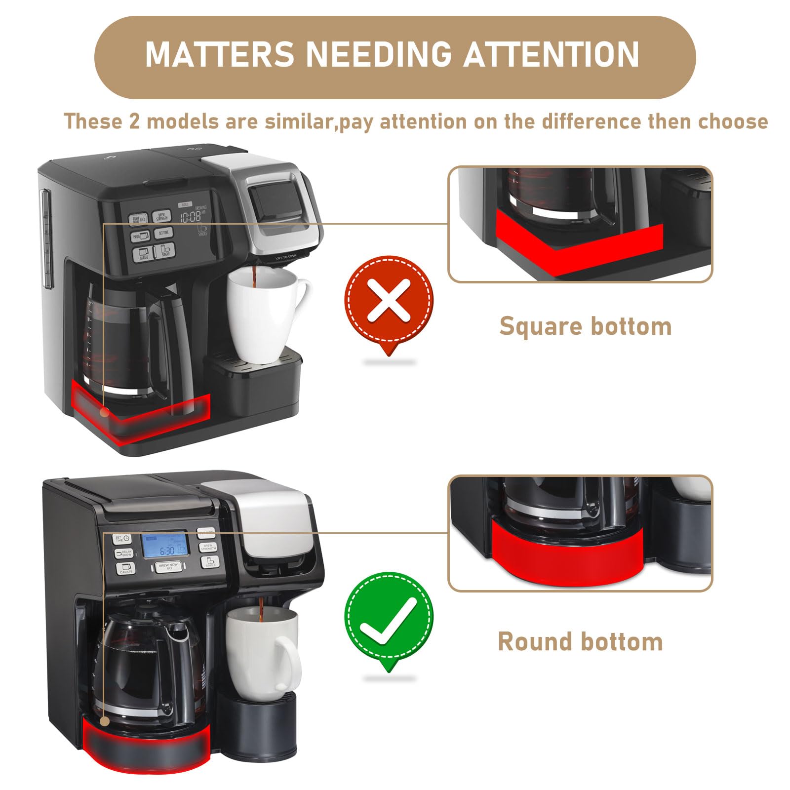 12-Cup Replacement Coffee Carafe Compatible With Hamilton Beach Coffee Maker Pot 49902, 49915, 49905C, Cm4309, 49317, 49467, 496