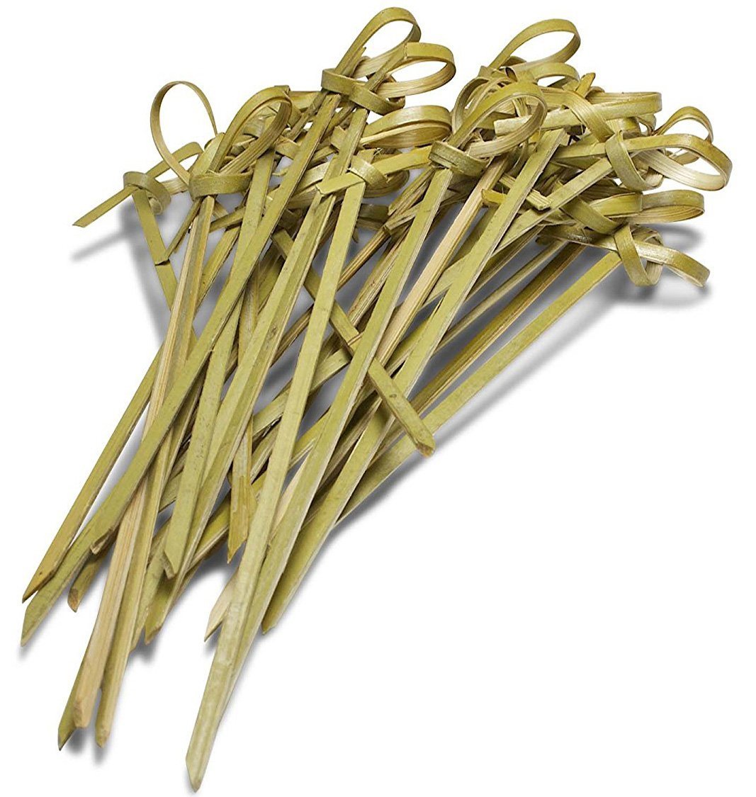 Happy Sales , Bamboo Skewers 6 Inch Twisted Ends 50 Pcs