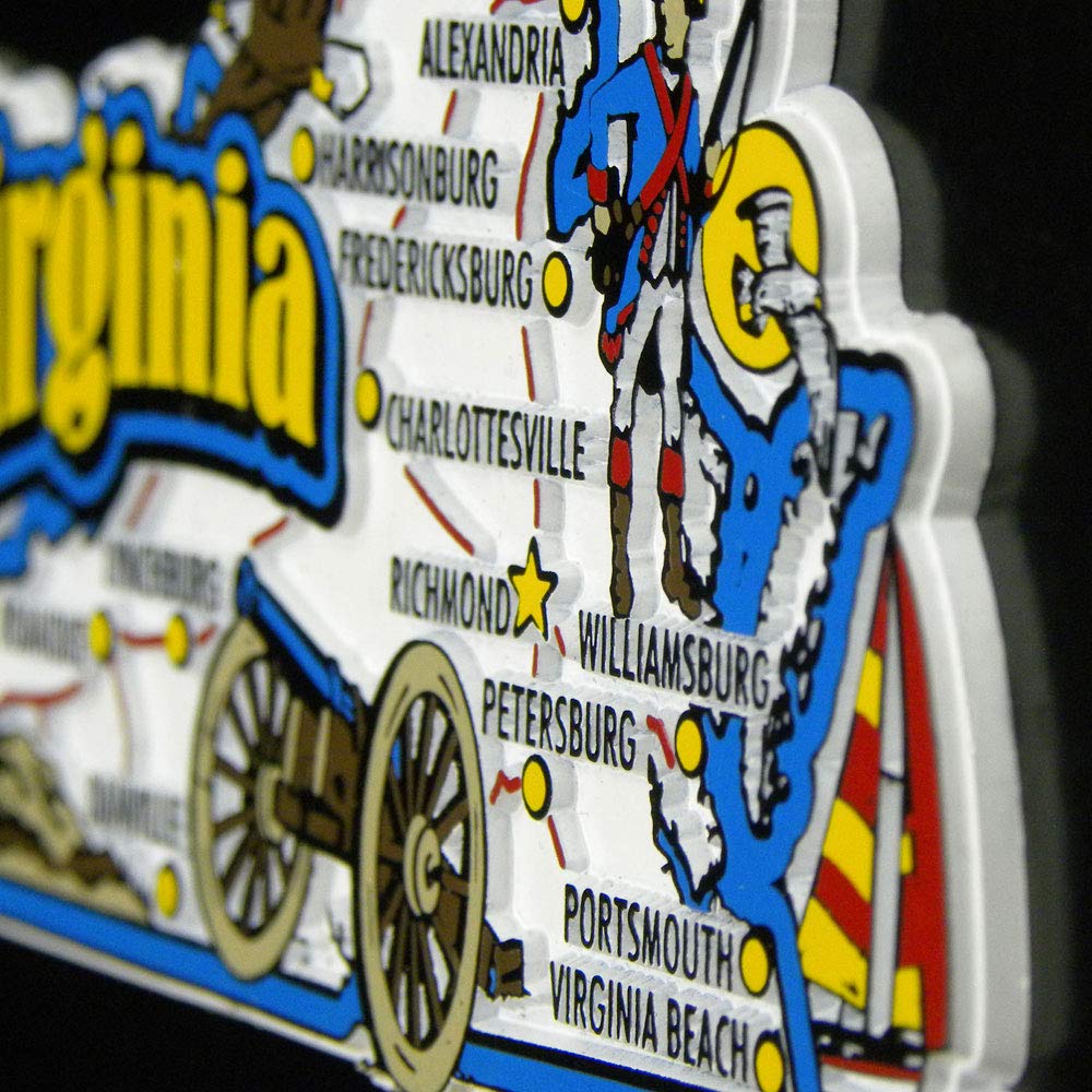 Washington, D.C. Jumbo Map Magnet By Classic Magnets, 3.6'' X 4.3'', Collectible Souvenirs Made In The Usa