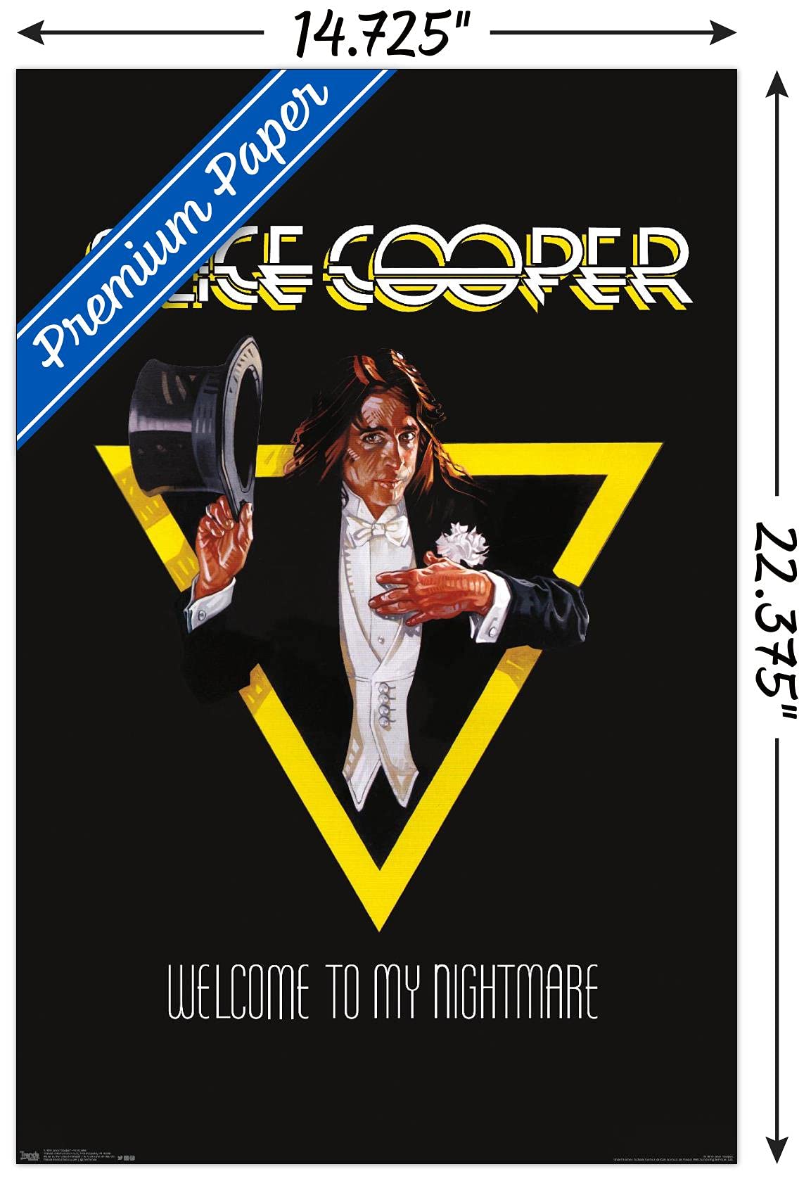 Trends International Alice Cooper - Welcome Wall Poster, 14.725'' X 22.375'', Premium Poster & Mount Bundle