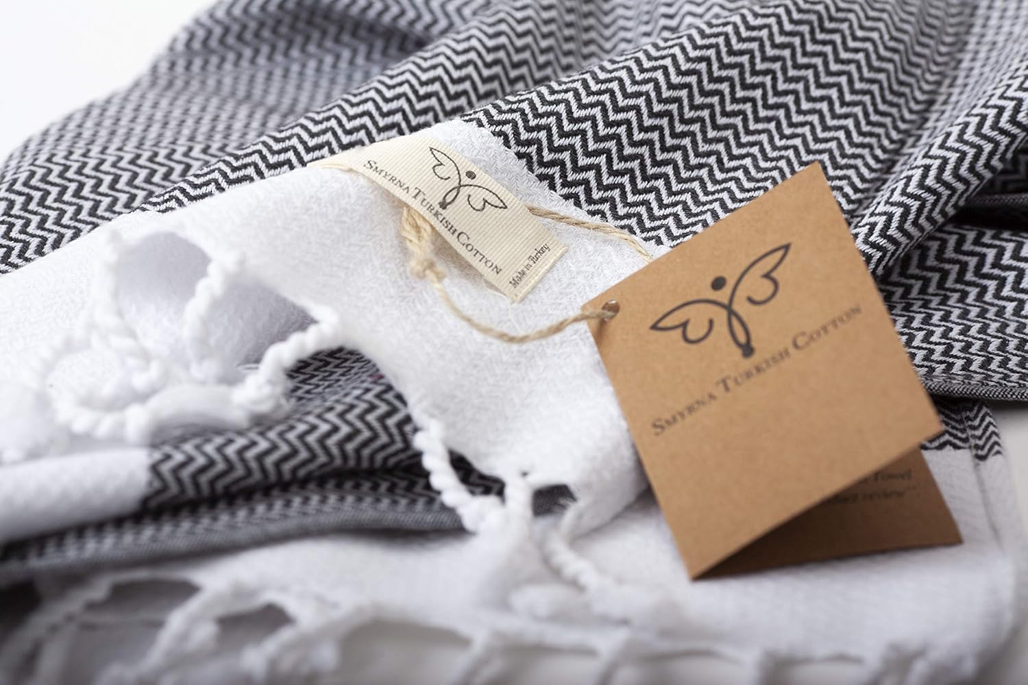 Smyrna Turkish Cotton Orientina Series Turkish Hand Towels Set Of 2, 16X40 Inch, Decorative Turkish Hand Towels For Bathroom, Ki