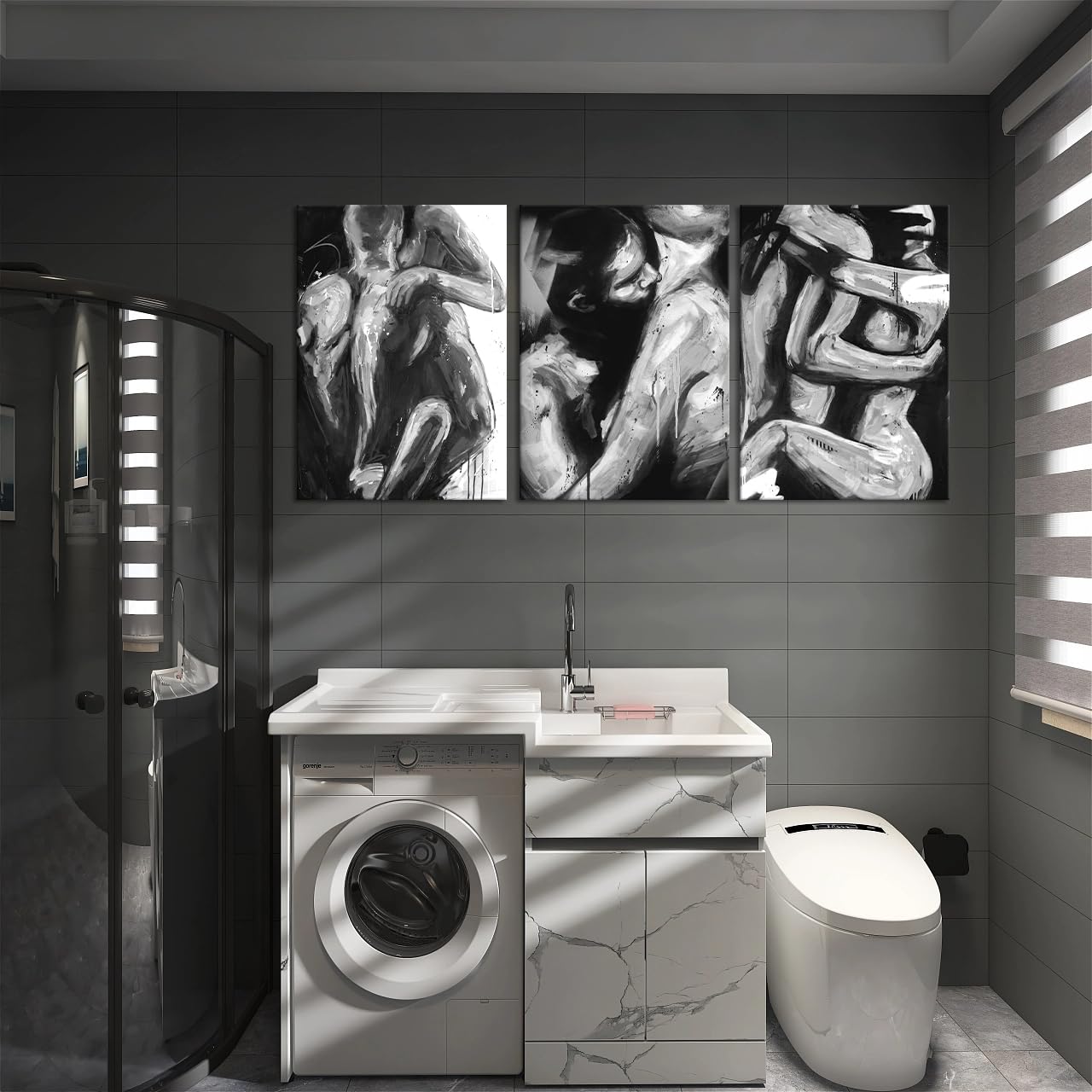 Sexy Wall Art For Bedroom Black And White Painting Woman Man Posters Prints Artwork For Apartment Home Bar Hotel Decorations Fra