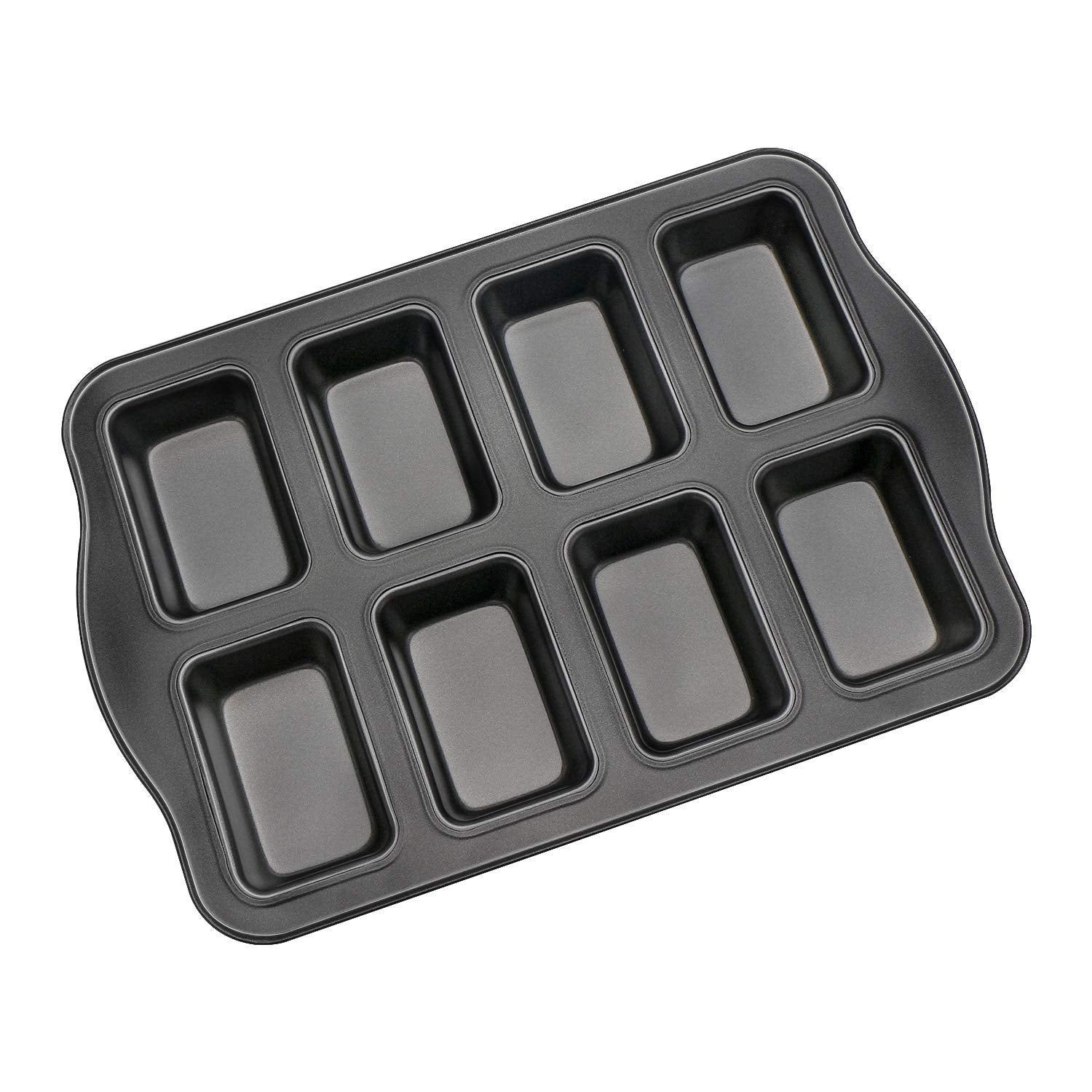 Beasea Mini Loaf Pan 8 Cavity, Nonstick Bakeware Square Bread Pan, Carbon Steel Mini Loaf Bread Pan Cake Pans For Baking Oven